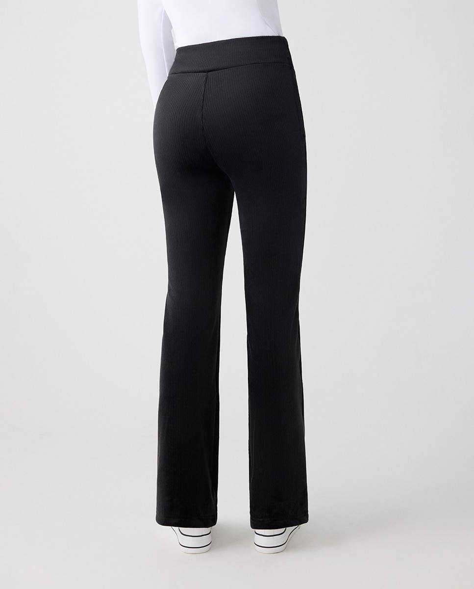 Ultra térmico leggings acampanados efecto pana - Ysabel Mora - Negro Negro-3