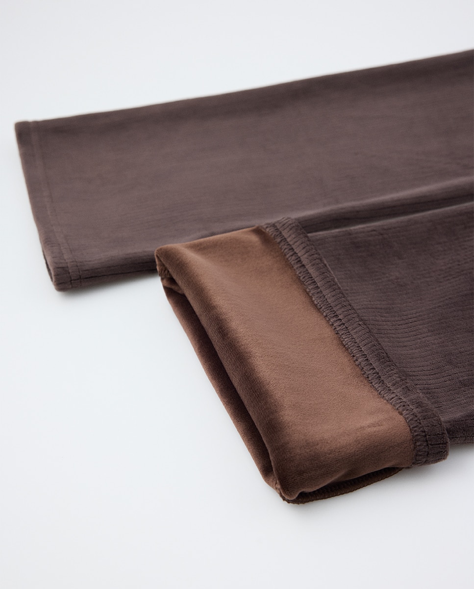 Ultra térmico leggings acampanados efecto pana - Ysabel Mora - Marrón chocolate Marrón chocolate-6