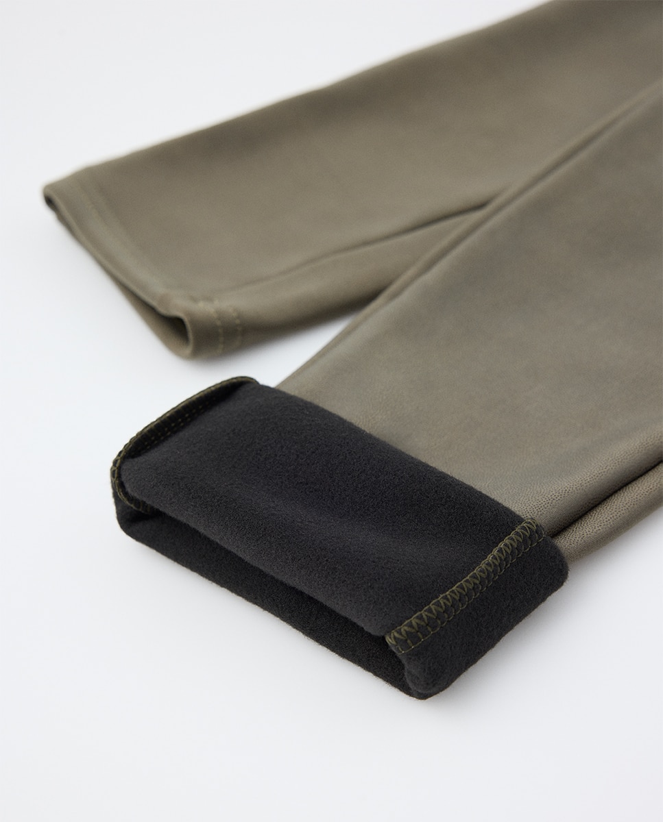 Pantalones térmicos efecto piel acampanados push-up - Ysabel Mora - Verde Verde-6