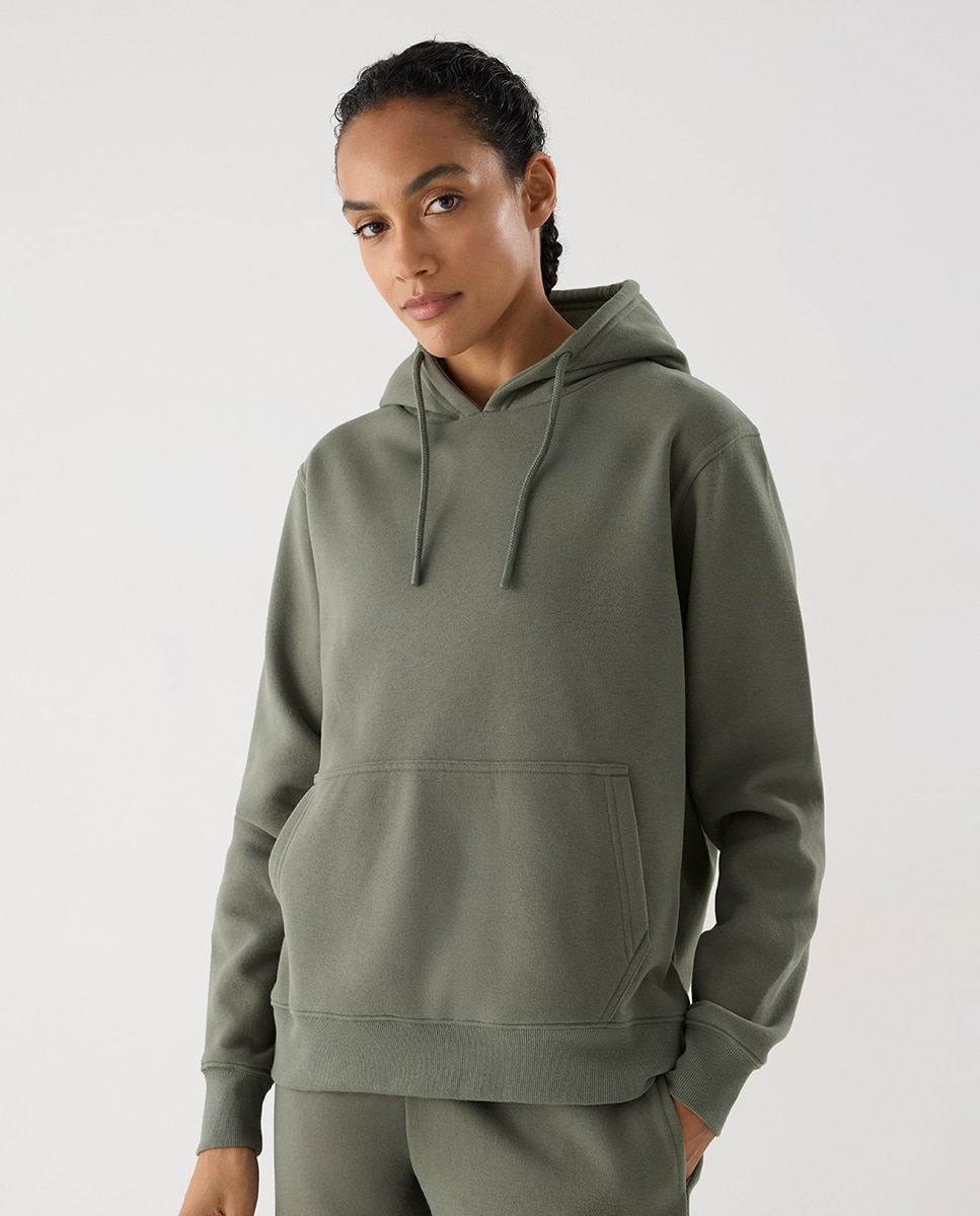 Sudadera deportiva afelpada con capucha - Ysabel Mora - Verde Verde-1