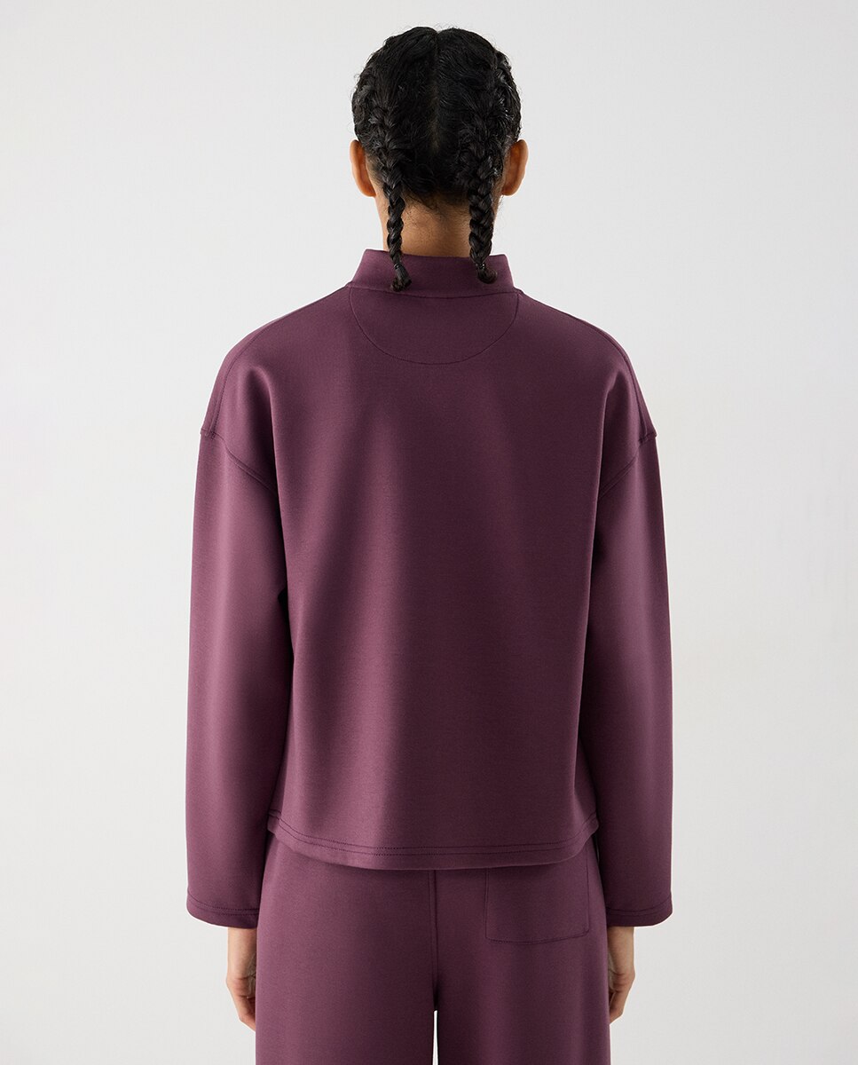 Sudadera deportiva bolsillo canguro - Ysabel Mora - Morado Morado-2