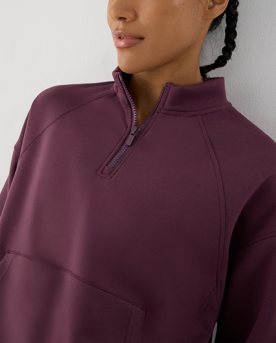 Sudadera deportiva bolsillo canguro - Ysabel Mora - Morado Morado-4