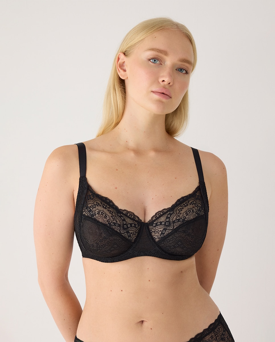 Sujetador reductor con aro sin relleno | paula echevarria limited edition - Ysabel Mora - Negro Negro-1