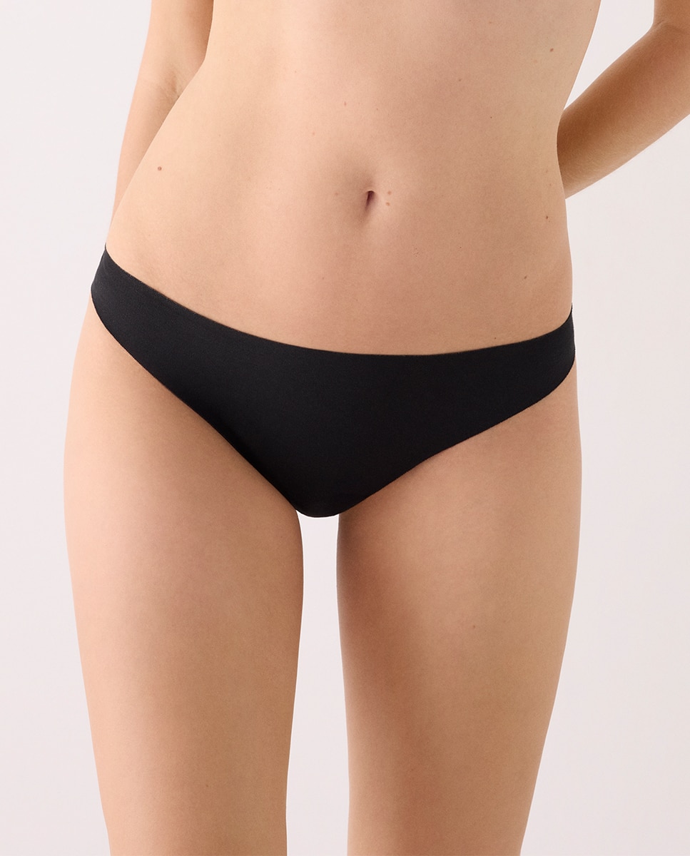 Tanga algodón láser con encaje - Ysabel Mora - Negro Negro-1