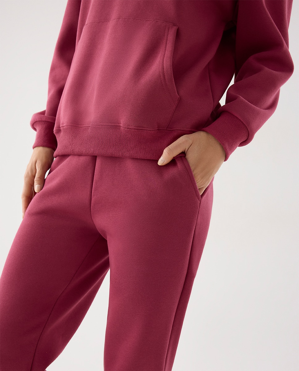 Conjunto de chándal deportivo afelpado sudadera con capucha y jogger - Ysabel Mora - Rosa Rosa-4