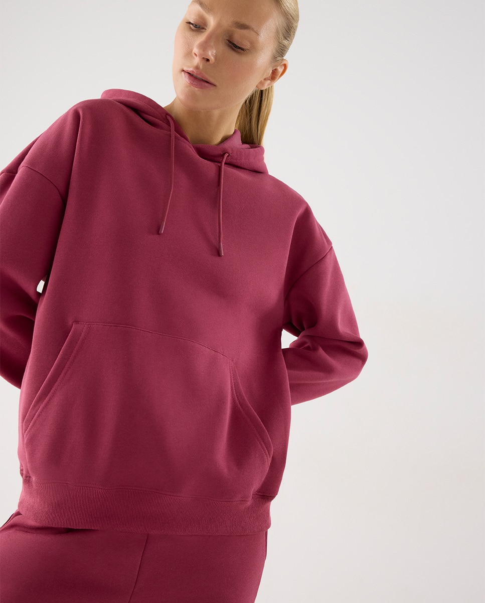 Conjunto de chándal deportivo afelpado sudadera con capucha y jogger - Ysabel Mora - Rosa Rosa-5