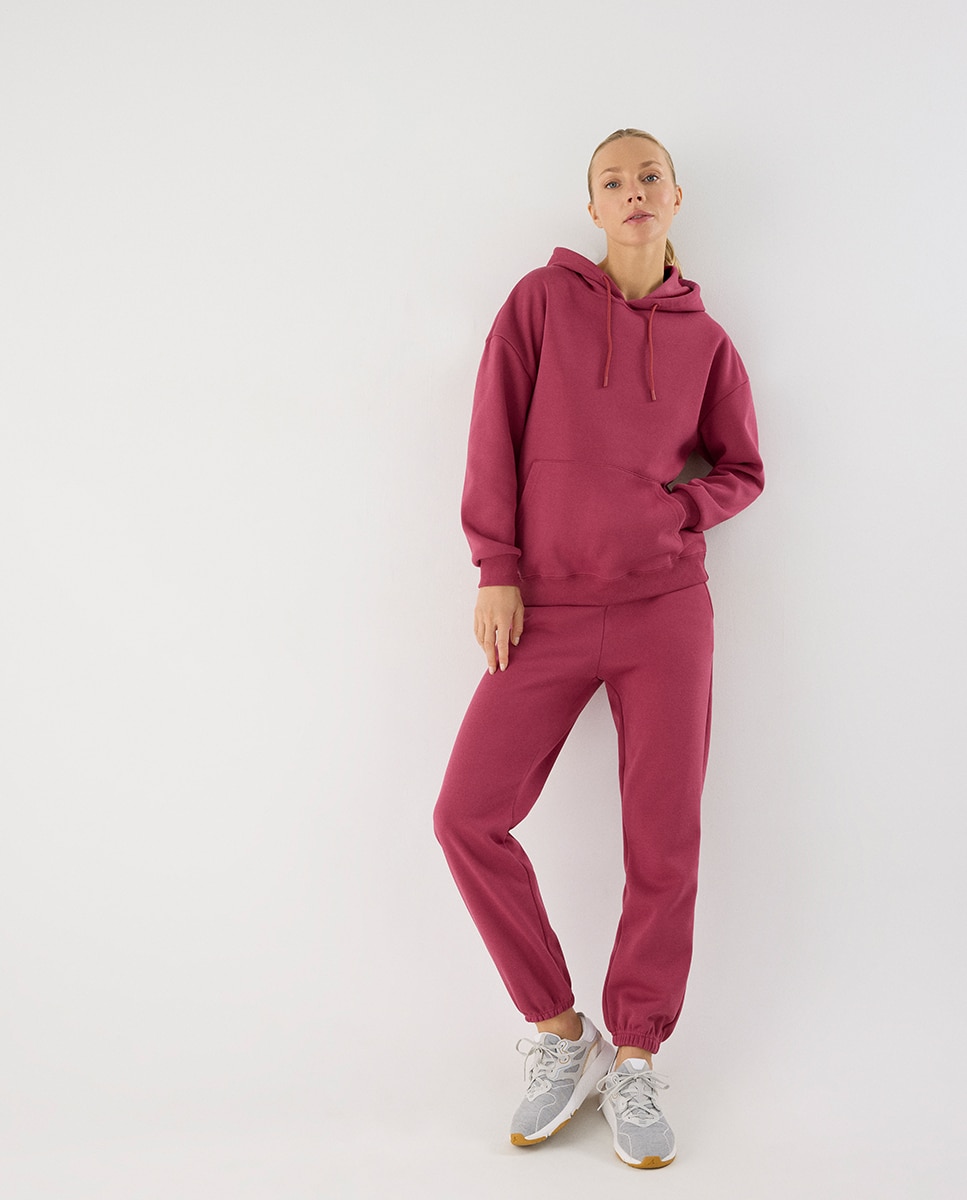 Conjunto de chándal deportivo afelpado sudadera con capucha y jogger - Ysabel Mora - Rosa Rosa-6