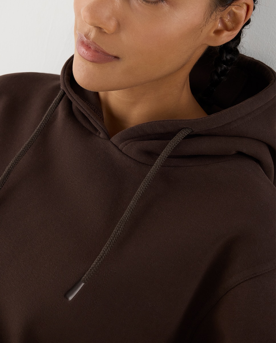 Sudadera deportiva afelpada con capucha - Ysabel Mora - Marrón chocolate Marrón chocolate-3