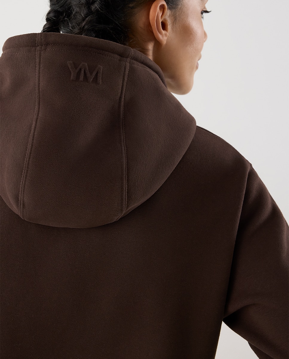 Sudadera deportiva afelpada con capucha - Ysabel Mora - Marrón chocolate Marrón chocolate-4