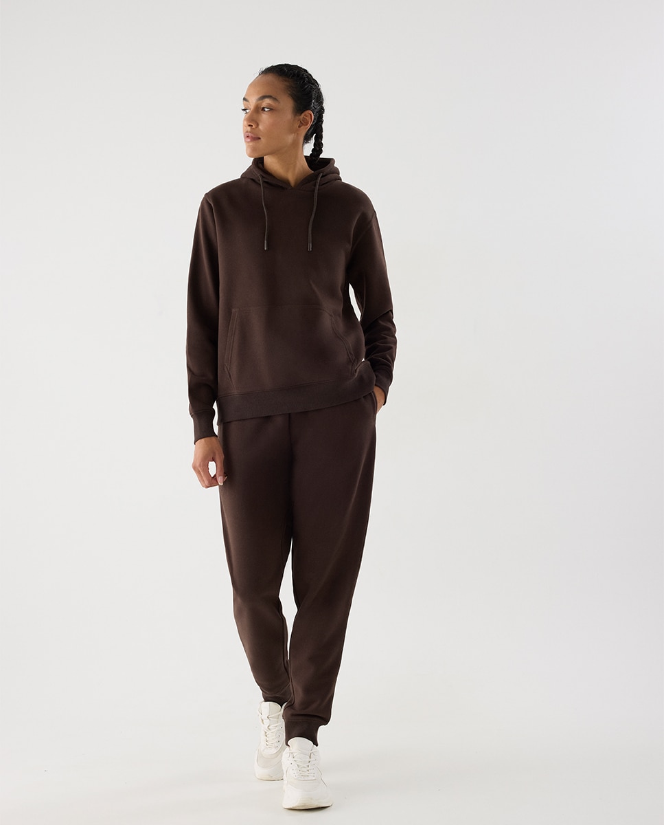 Sudadera deportiva afelpada con capucha - Ysabel Mora - Marrón chocolate Marrón chocolate-5