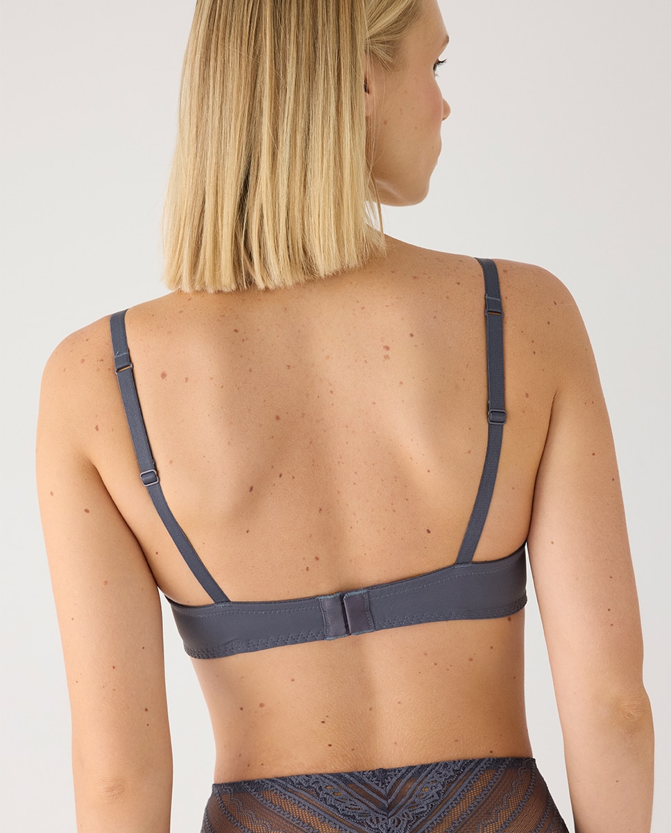 Sujetador push-up encaje - Ysabel Mora - Gris ceniza Gris ceniza-2