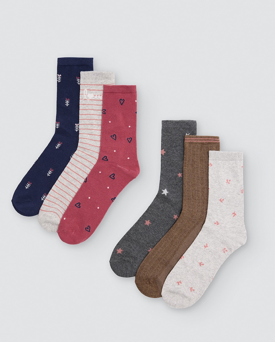 Calcetín mujer pack de 3 - Ysabel Mora - Multicolor Multicolor-1