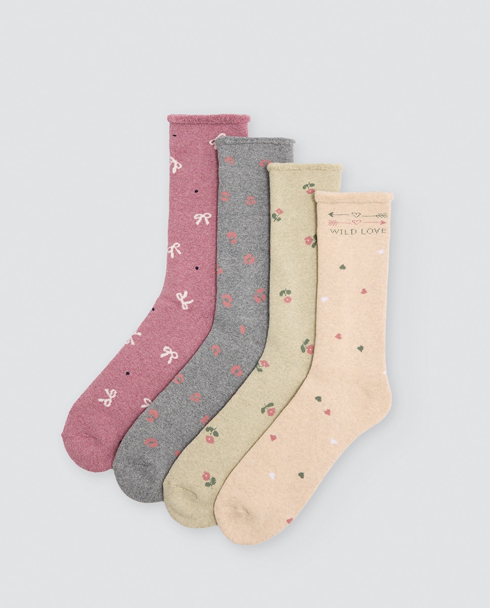 Calcetín mujer térmico sin puño - Ysabel Mora - Multicolor Multicolor-3