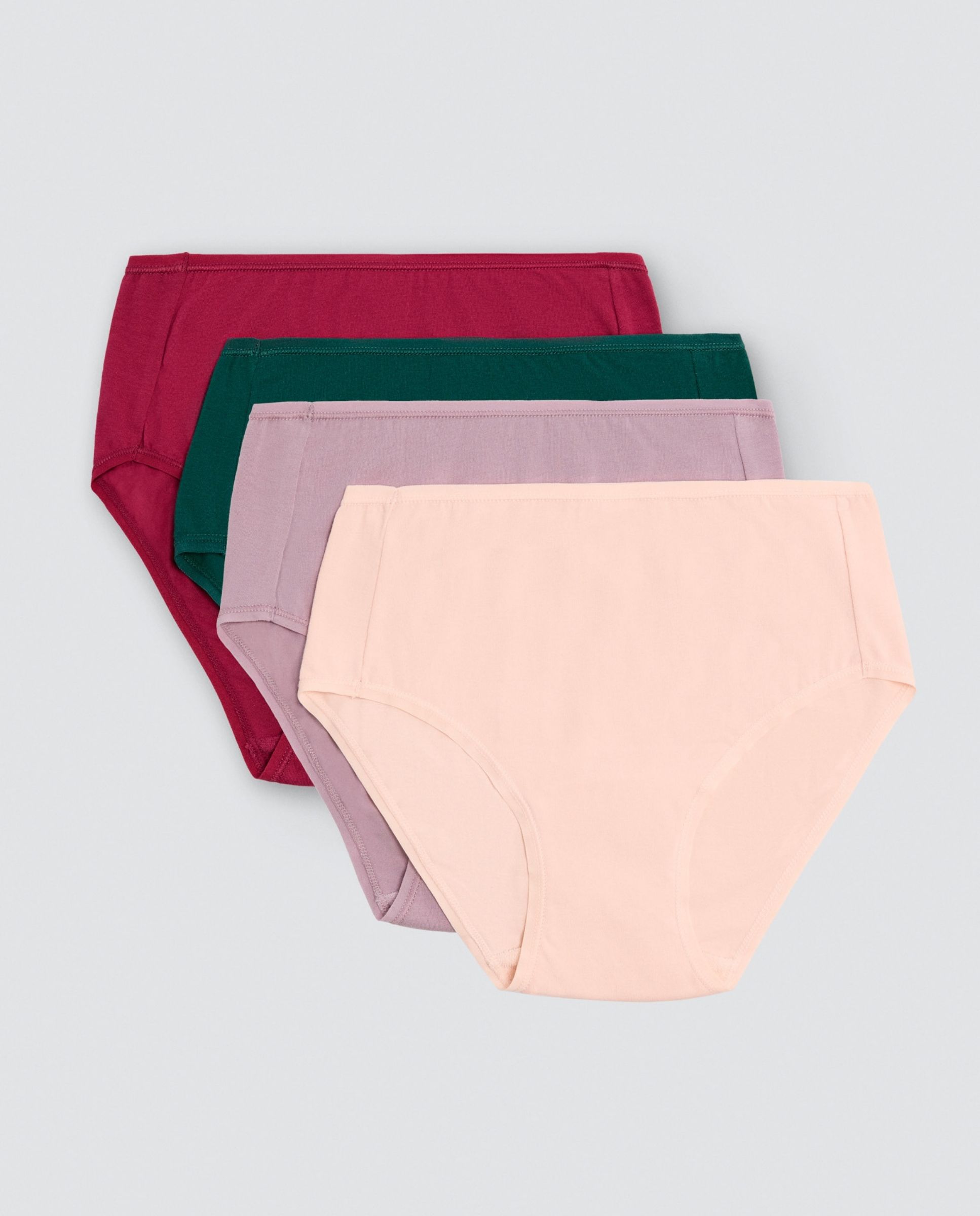 Pack 4 bragas altas básicas algodón - Ysabel Mora - Lila Multicolor-1