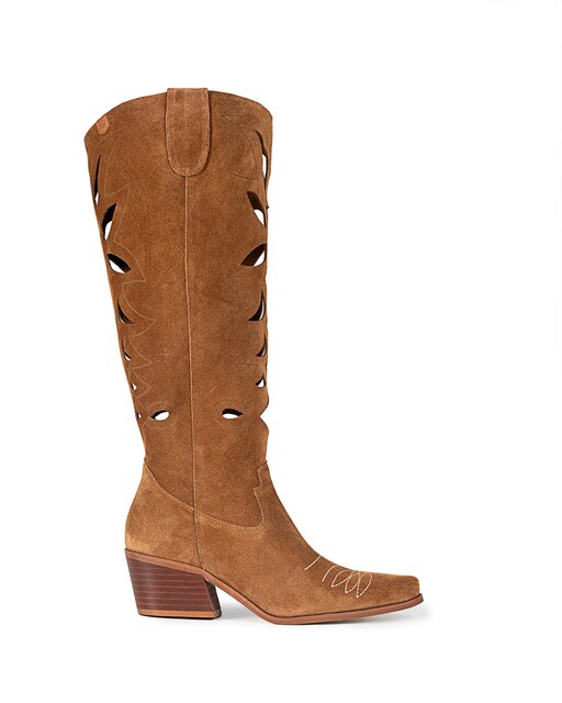 Imagen 0 de Botas de mujer de piel estilo cowboy