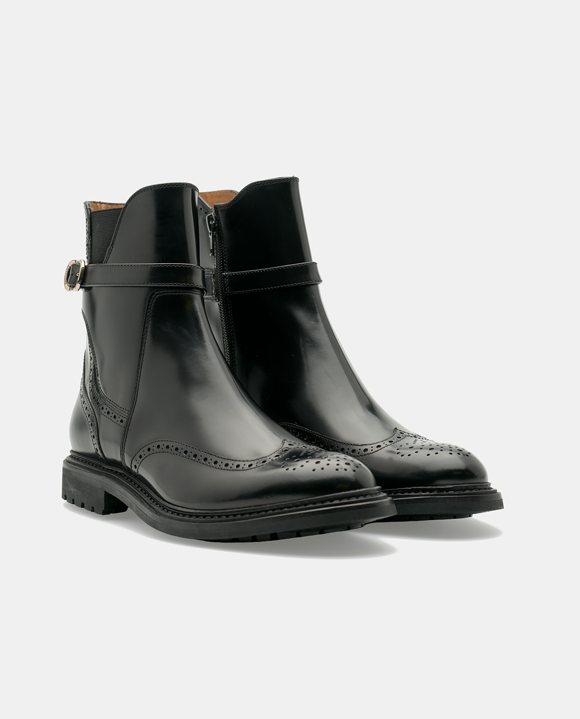 Botines walton de mujer de piel - Lottusse - Negro Negro-3