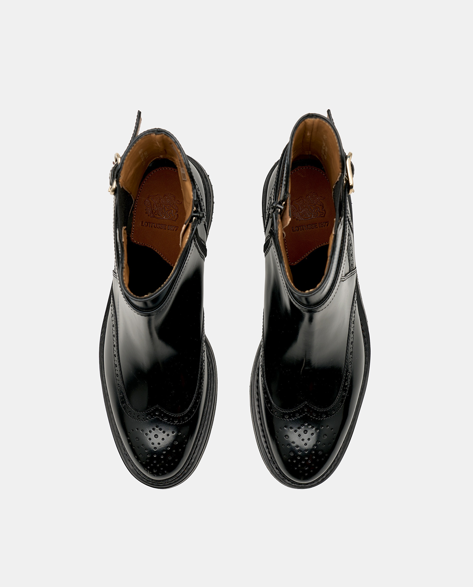 Botines walton de mujer de piel - Lottusse - Negro Negro-6