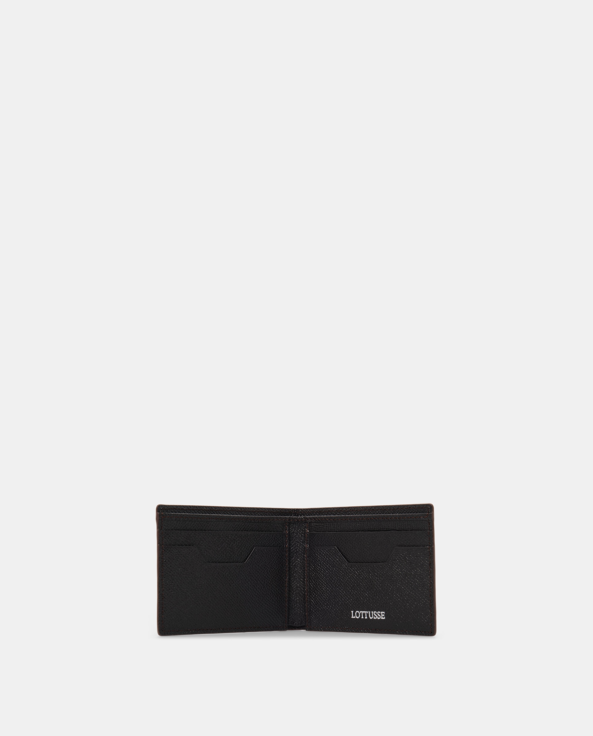 Cartera rectangular borne de hombre de piel de vacuno - Lottusse - Moka Moka-3