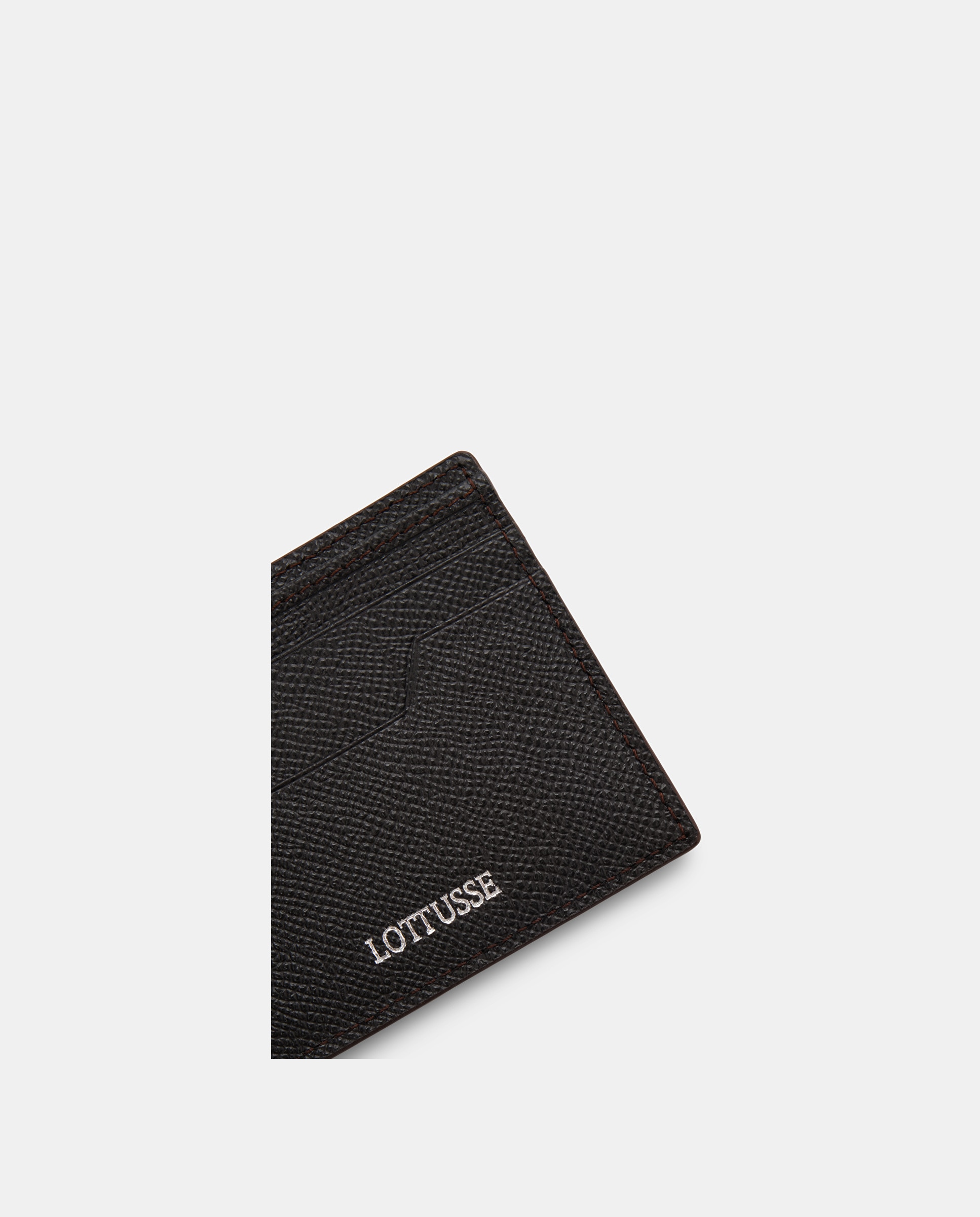Cartera rectangular borne de hombre de piel de vacuno - Lottusse - Moka Moka-4