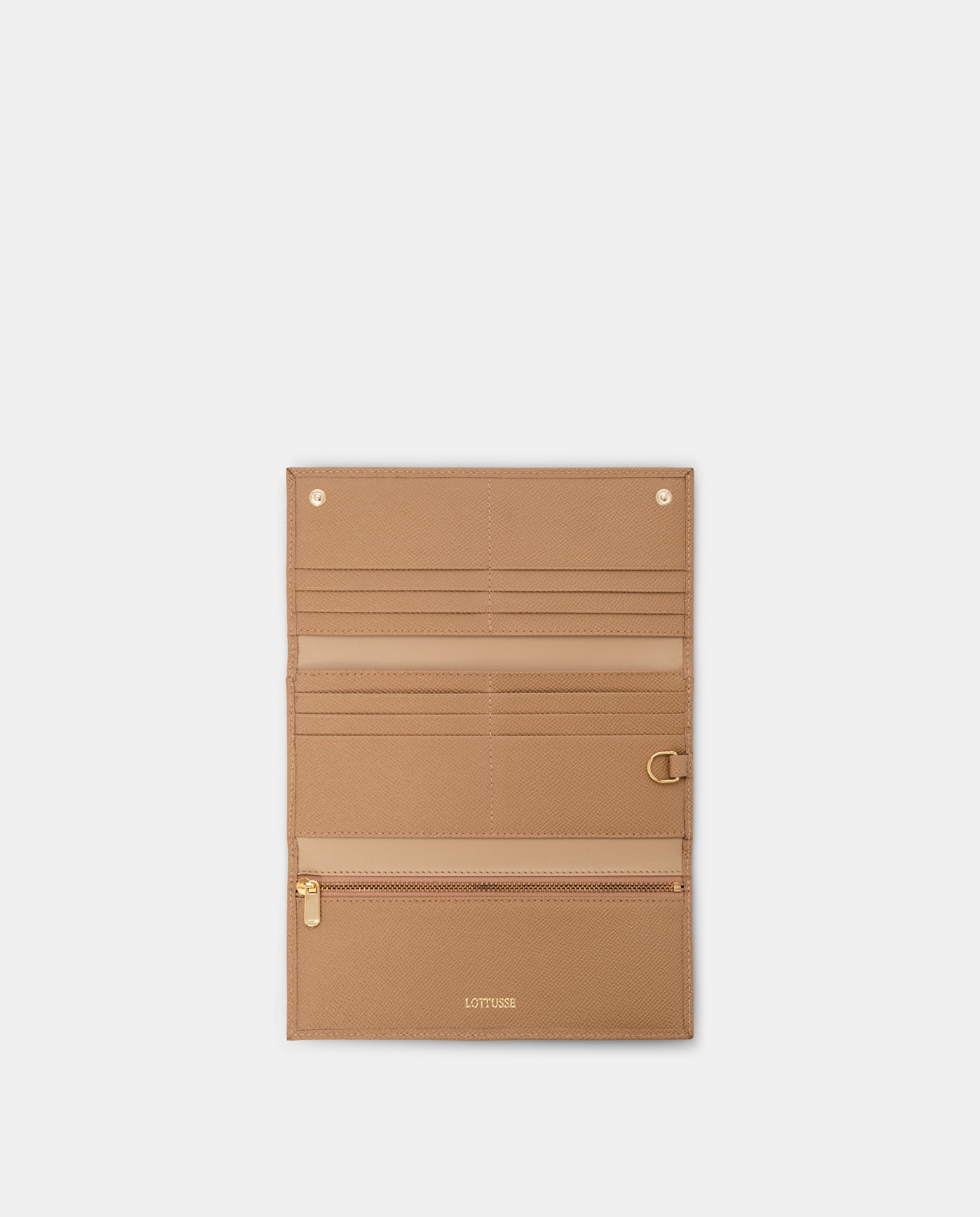 Imagen 2 de Cartera rectangular de mujer de piel de vacuno - Lottusse - Beige Beige