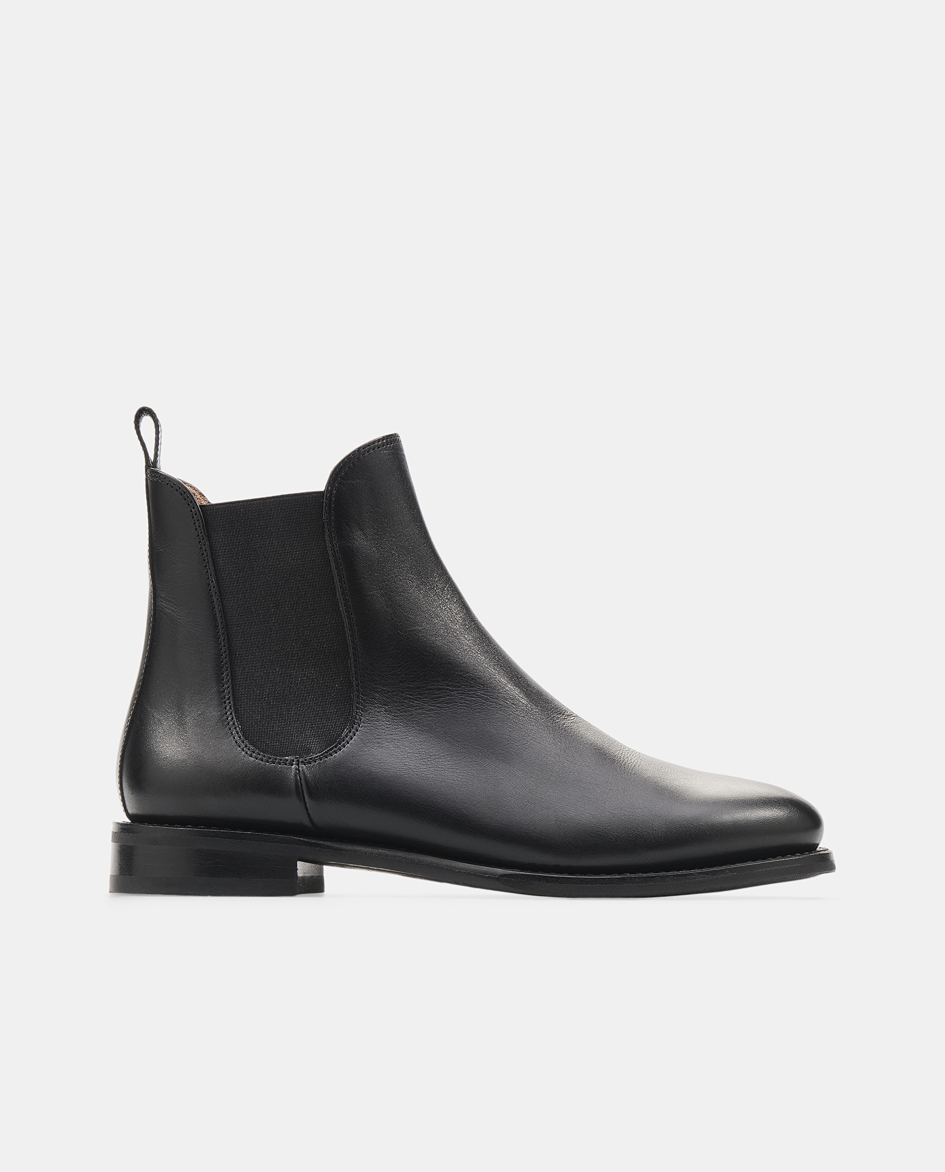 Imagen 0 de Botines elásticos Cambridge con piel de vacuno negro
