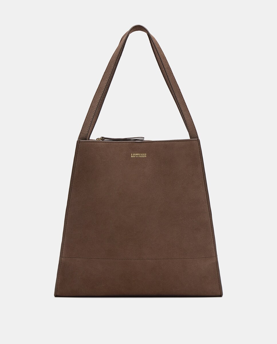 Bolso de hombro Talaia de piel de vacuno con cierre cremallera