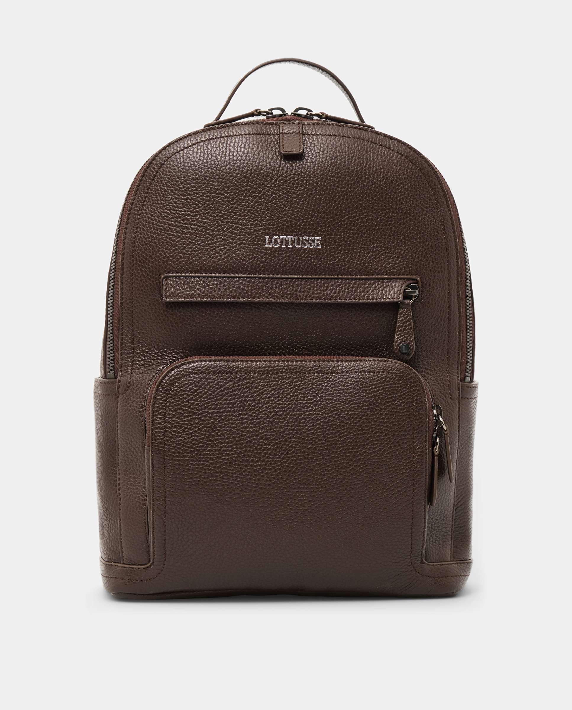 Imagen 0 de Mochila borne de hombre de piel de vacuno Moka