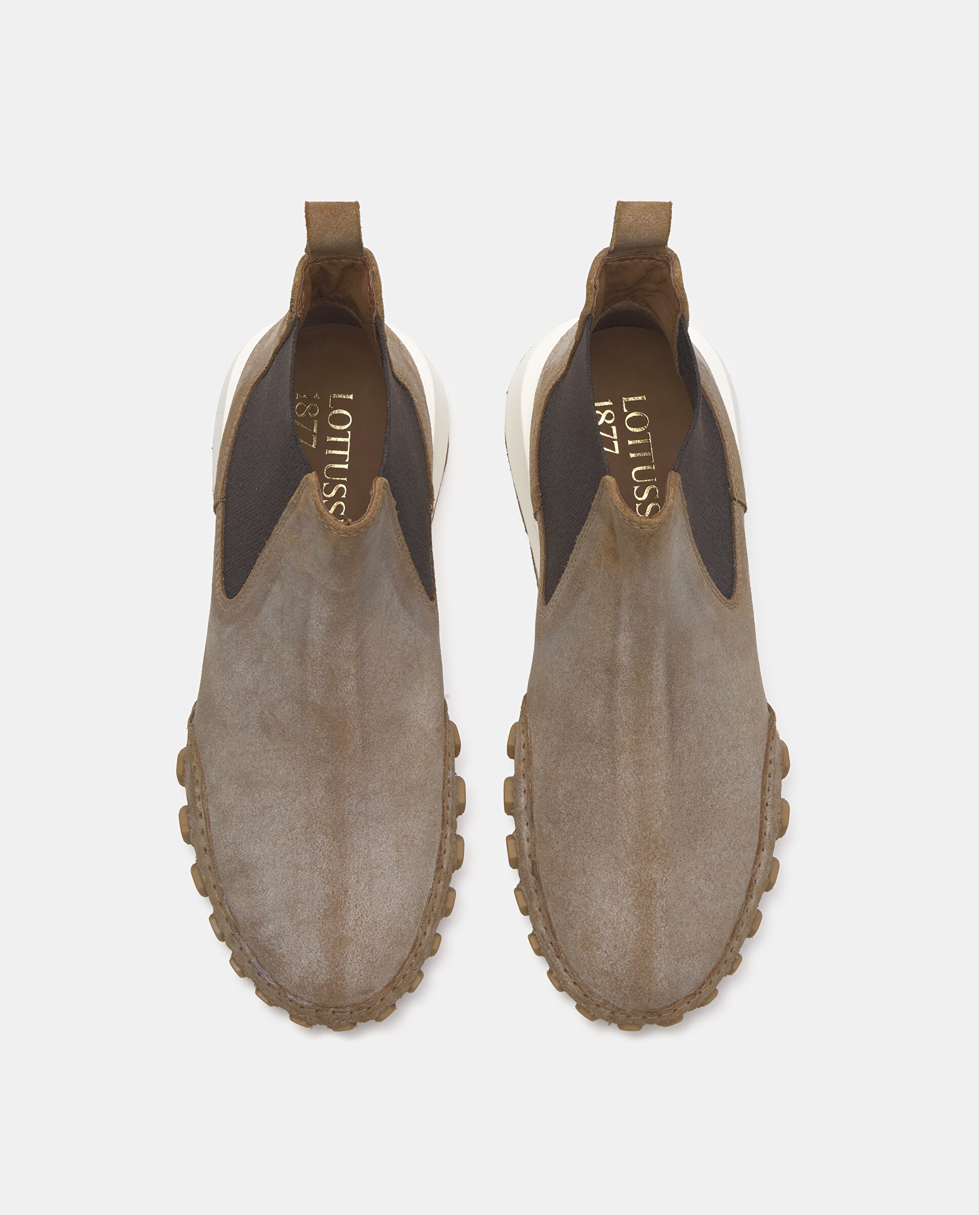 Zapatillas nauta de hombre de piel de vacuno - Lottusse - Marrón Marrón-6