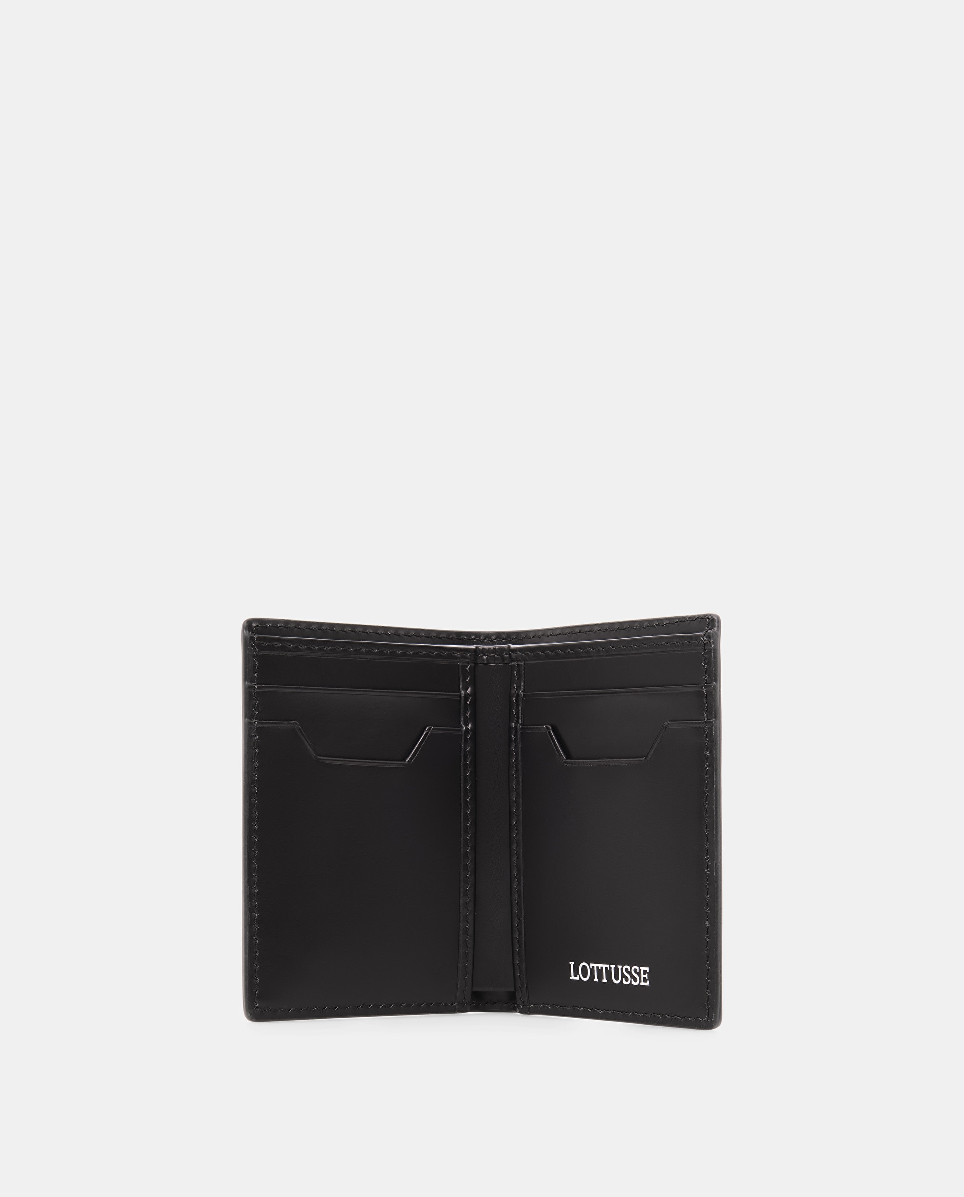 Tarjetero borne de hombre de piel - Lottusse - Negro Negro-2