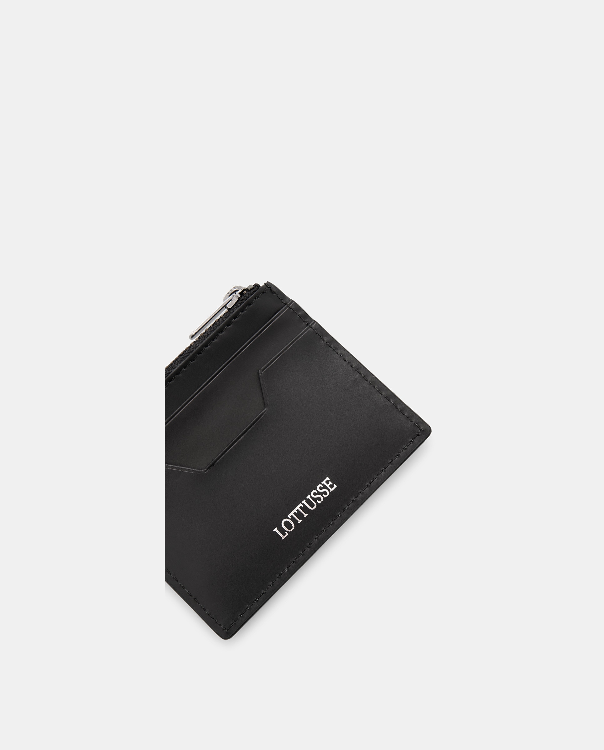 Tarjetero de hombre de piel de vacuno - Lottusse - Negro Negro-3