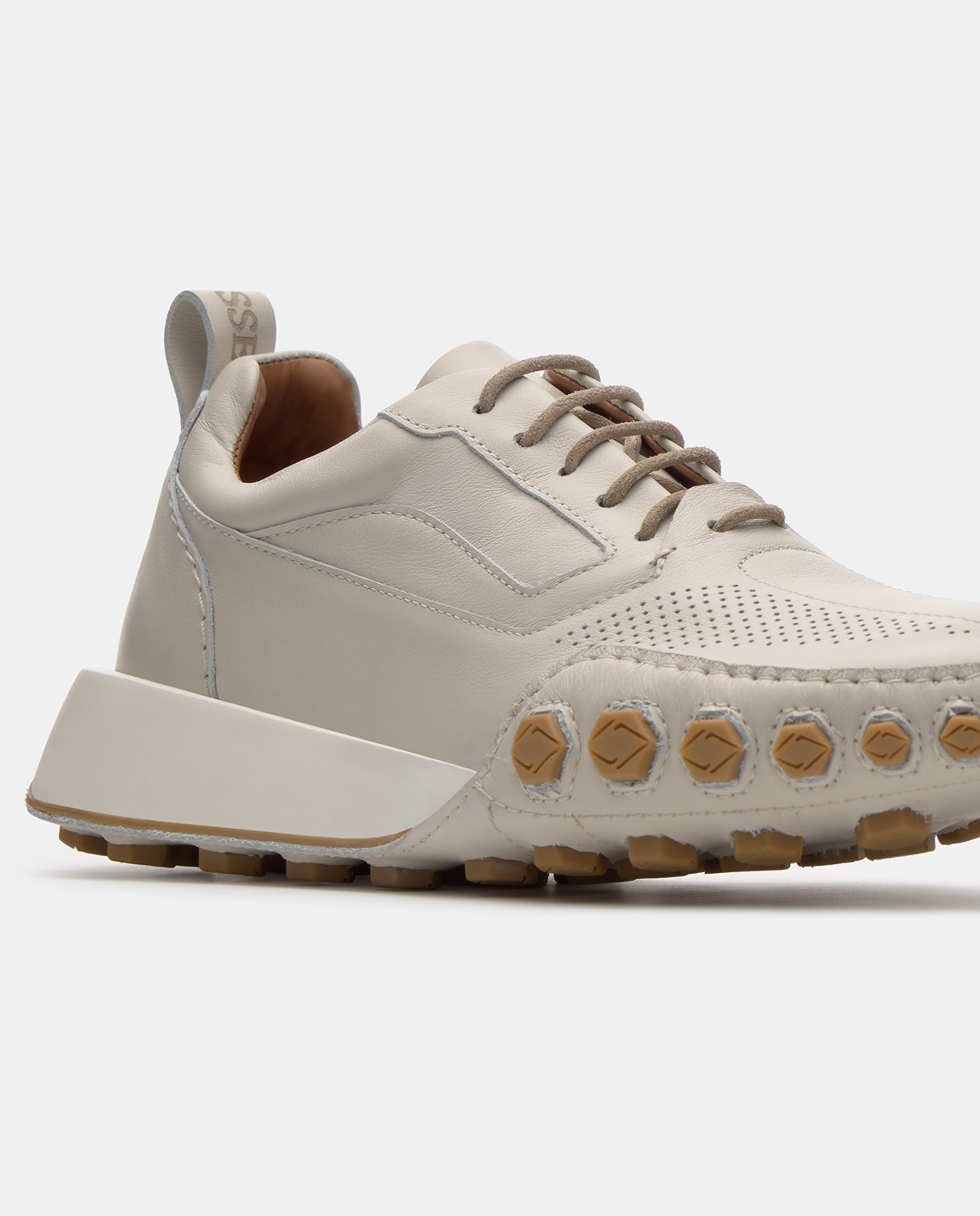 Zapatillas nauta de mujer de piel de vacuno - Lottusse - Blanco roto Blanco roto-4