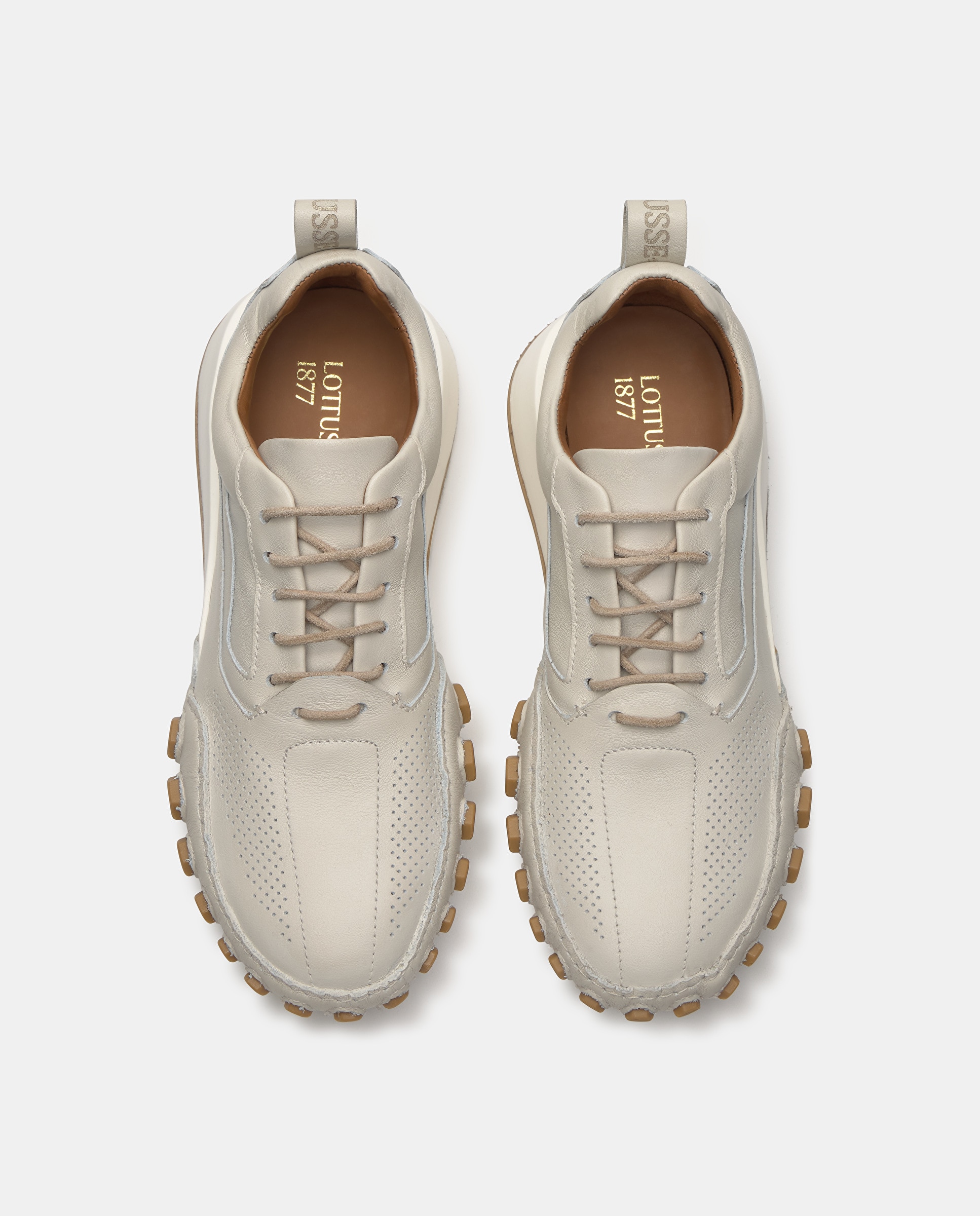 Zapatillas nauta de mujer de piel de vacuno - Lottusse - Blanco roto Blanco roto-6
