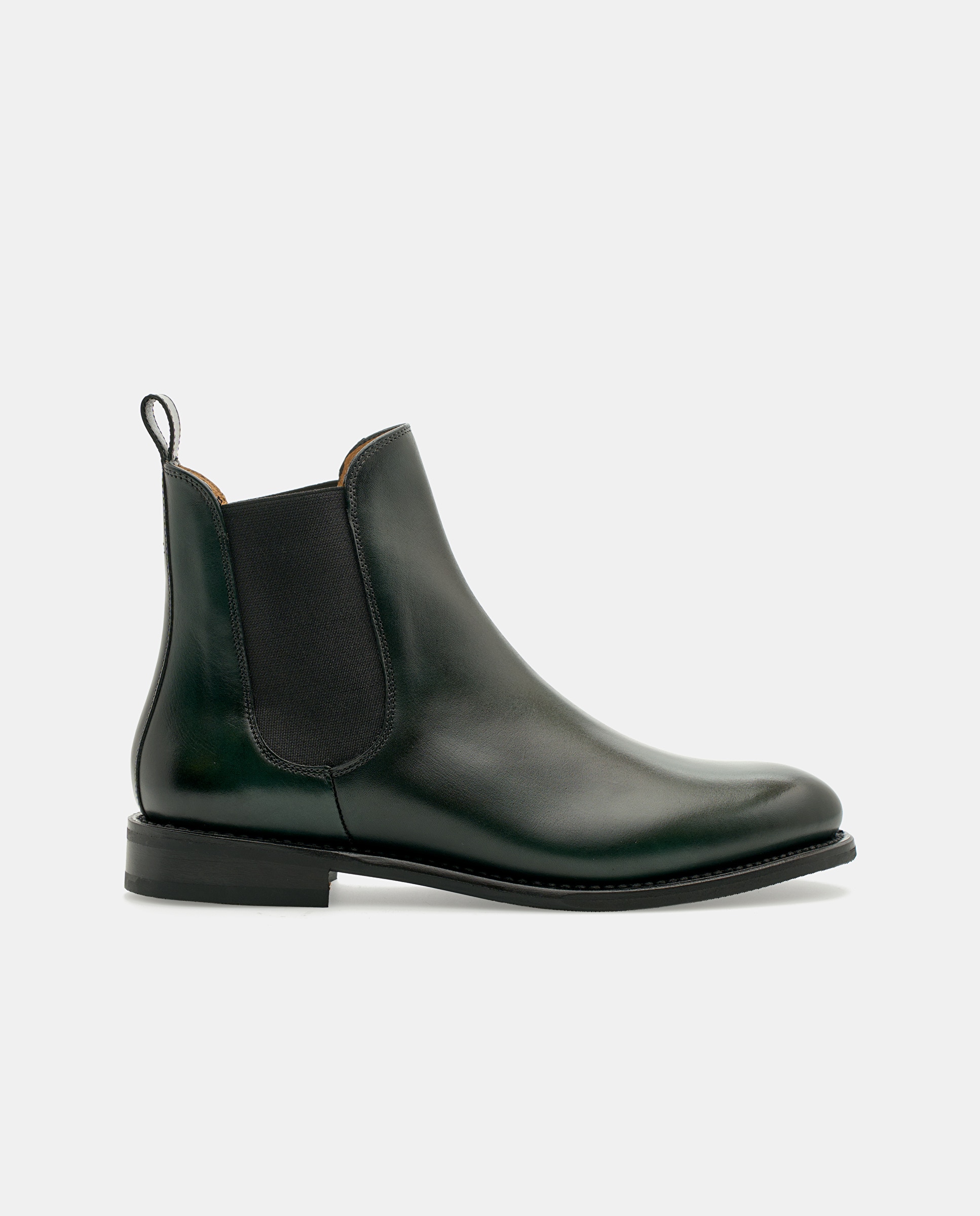 Botín elástico cambridge de mujer de piel de vacuno - Lottusse - Verde Verde-1