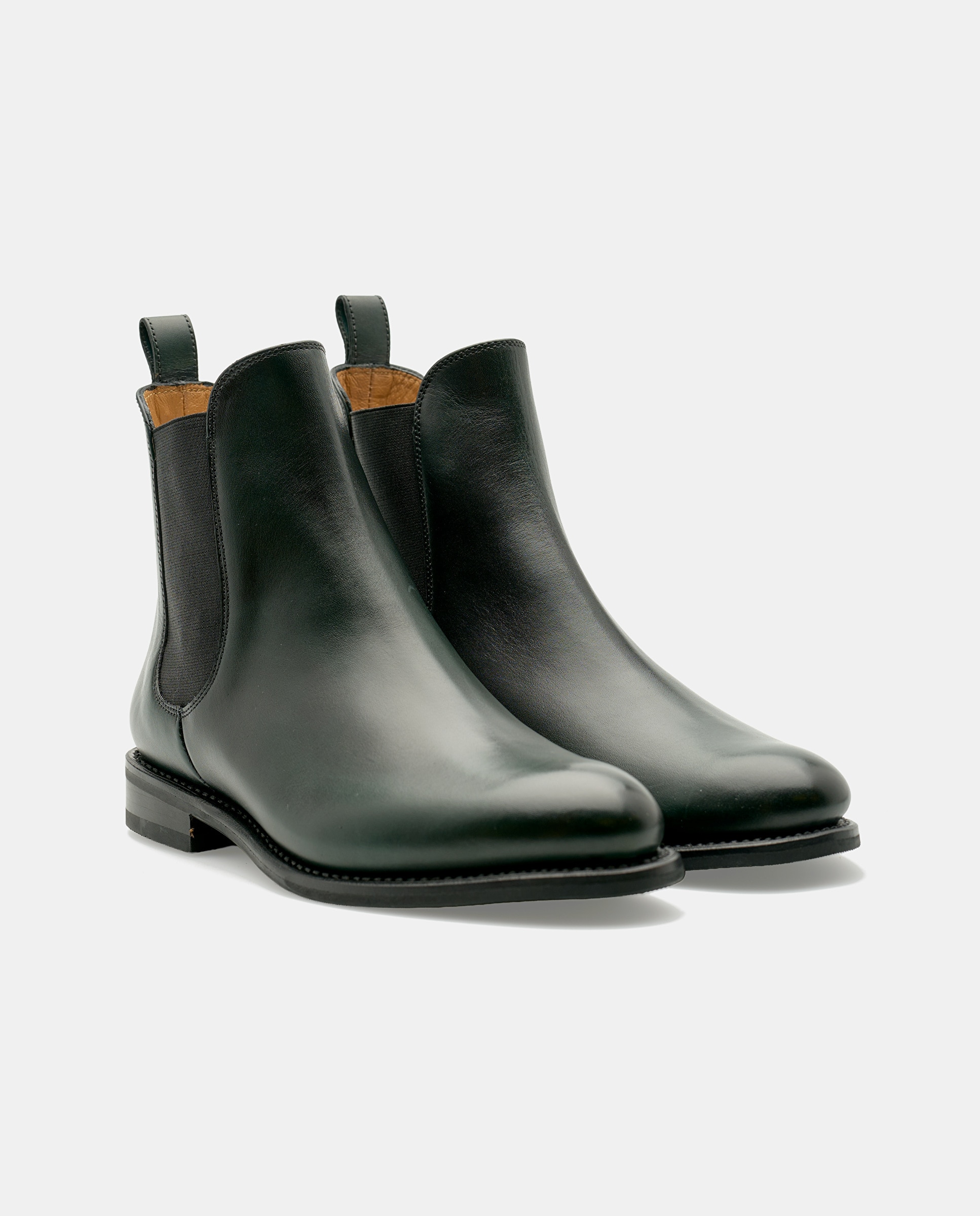 Botín elástico cambridge de mujer de piel de vacuno - Lottusse - Verde Verde-4