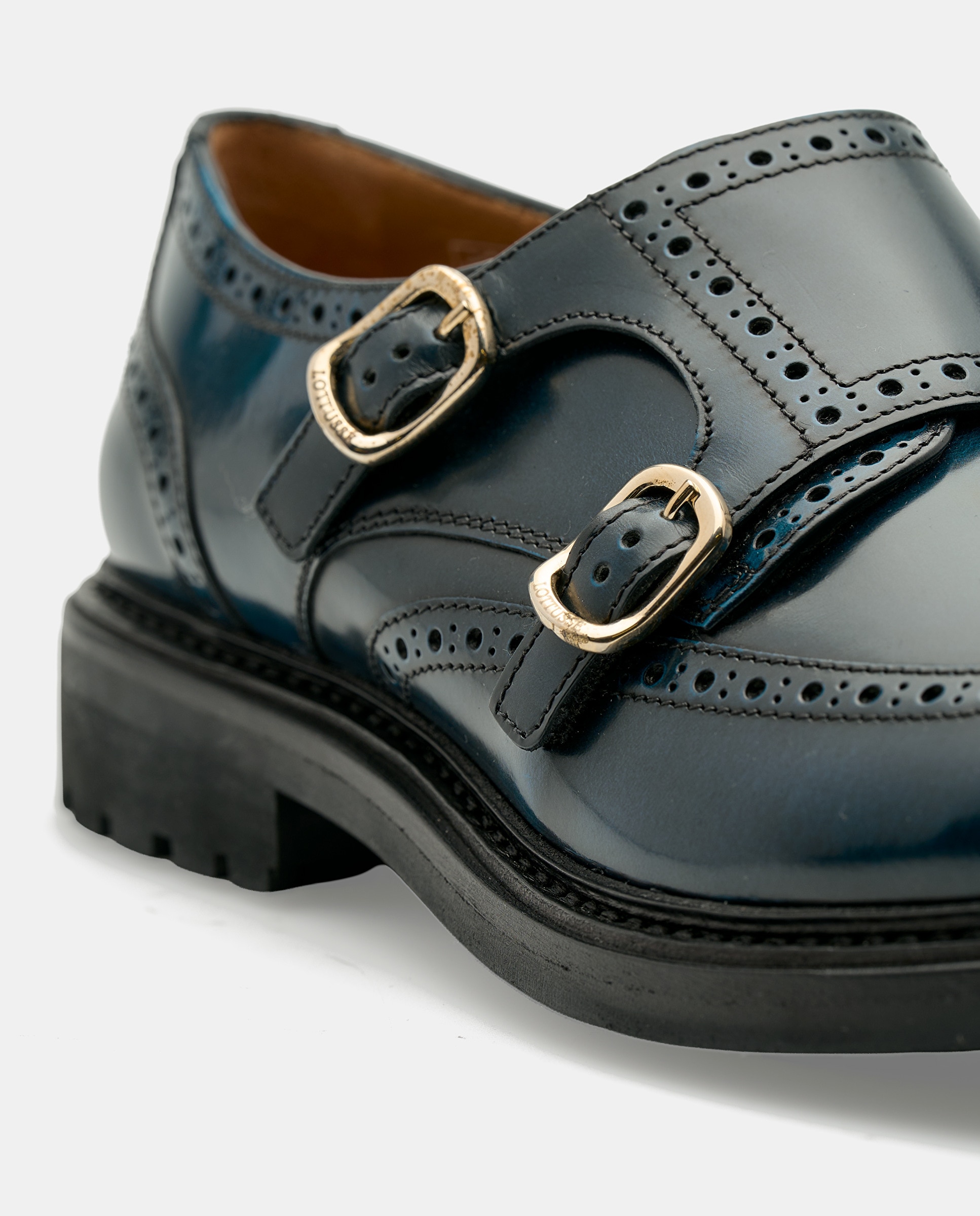 Bluchers walton de mujer de piel de vacuno - Lottusse - Azul Azul-4