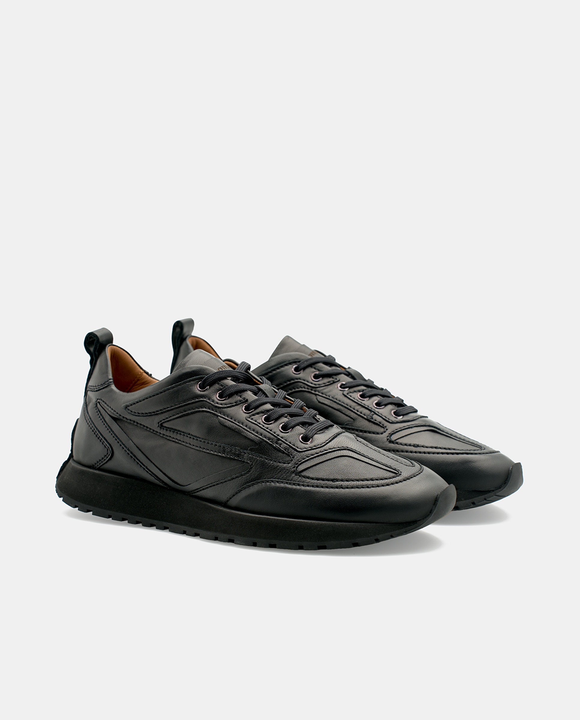Zapato deportivo running hombre piel - Lottusse - Negro Negro-3