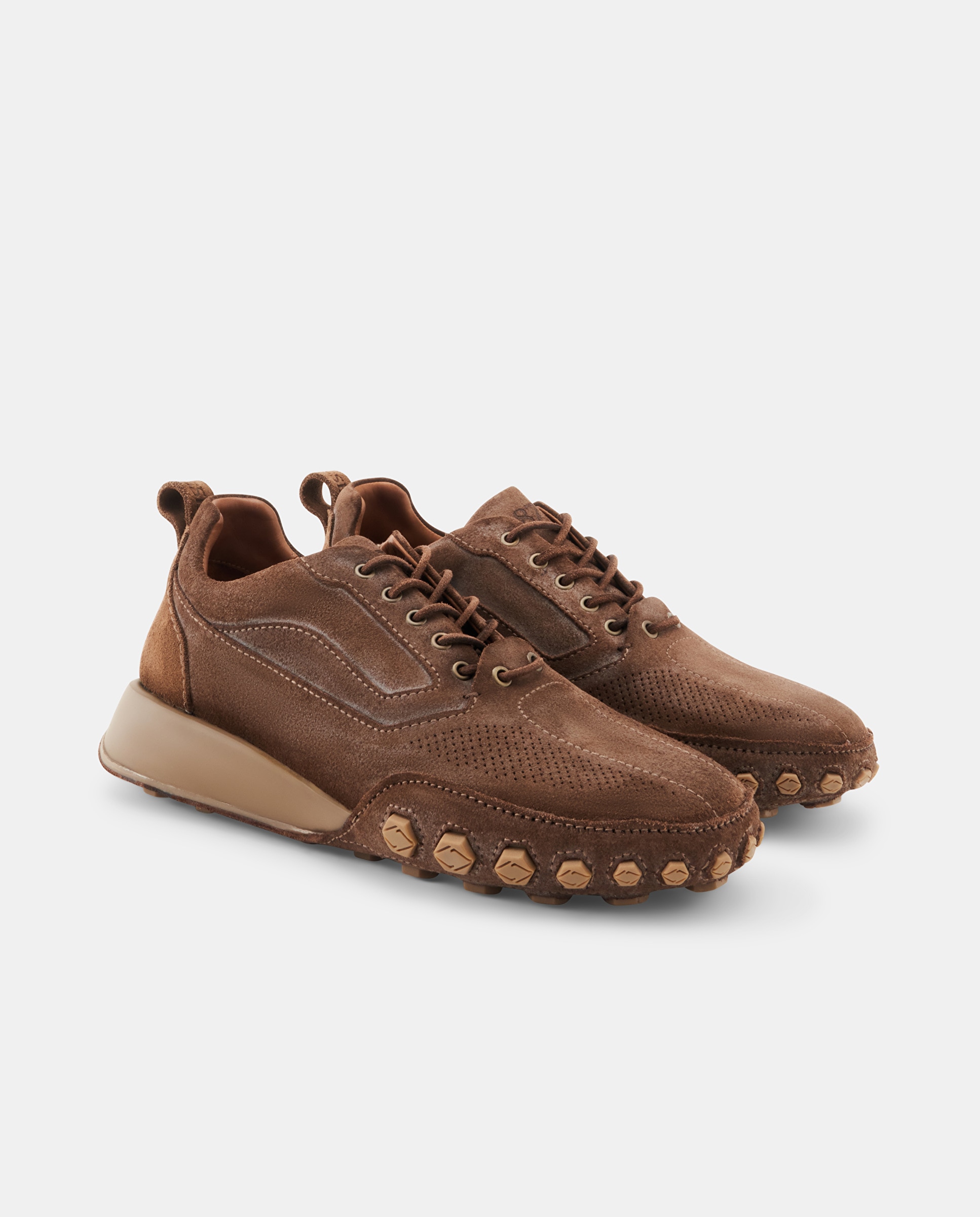 Zapatillas retro nauta de hombre de piel - Lottusse - Moka Moka-3