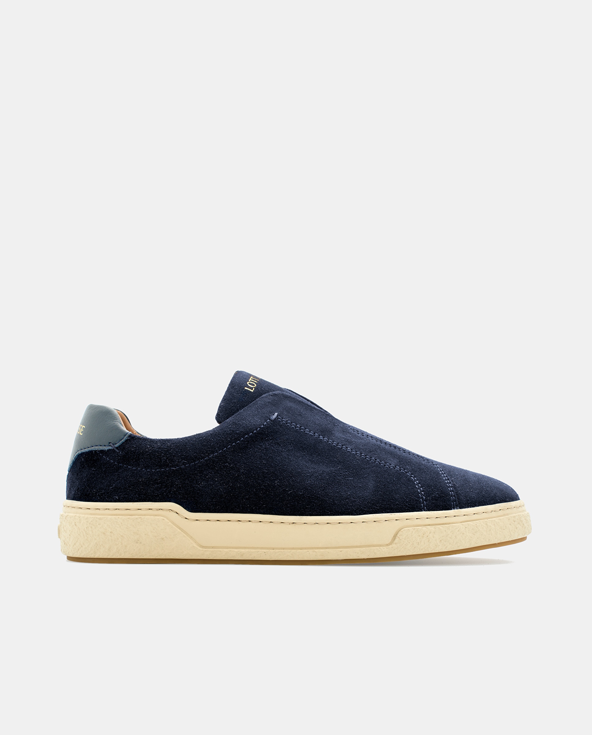 Zapato deportivo slip-in hombre piel ante - Lottusse - Azul marino Azul marino-1