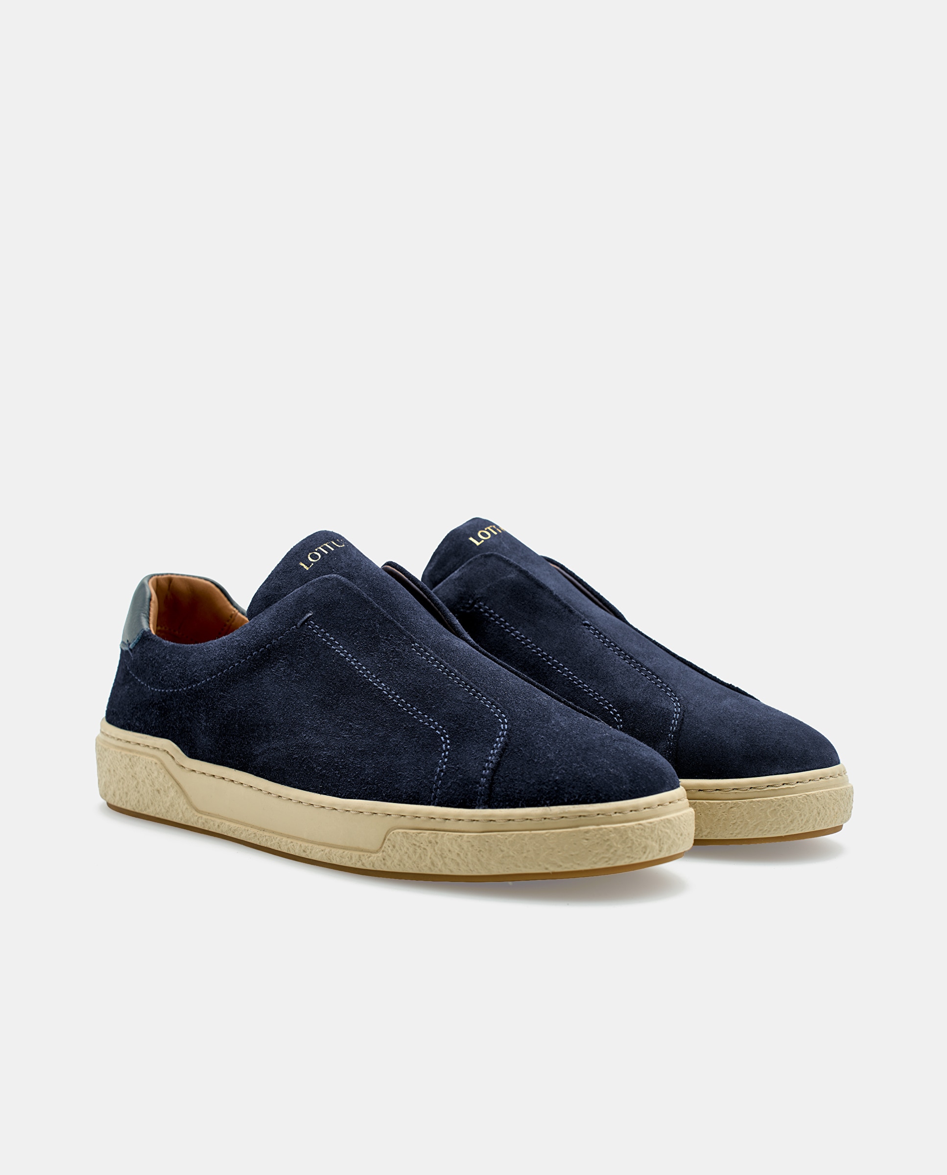 Zapato deportivo slip-in hombre piel ante - Lottusse - Azul marino Azul marino-3