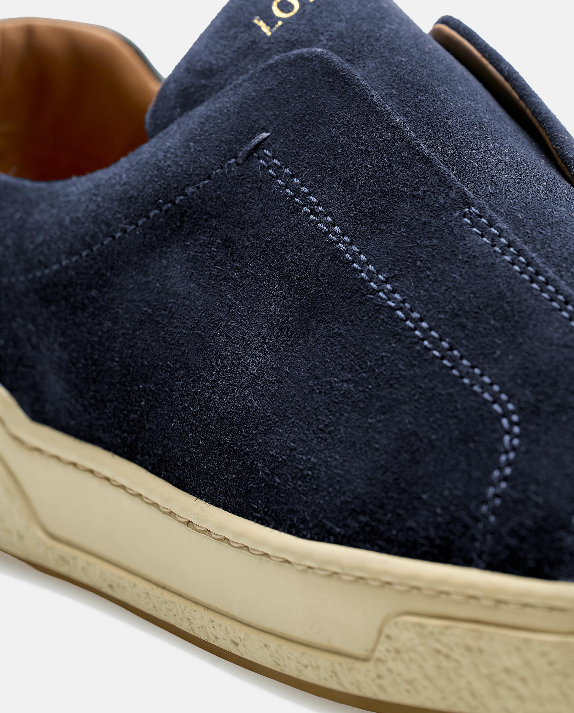 Zapato deportivo slip-in hombre piel ante - Lottusse - Azul marino Azul marino-4