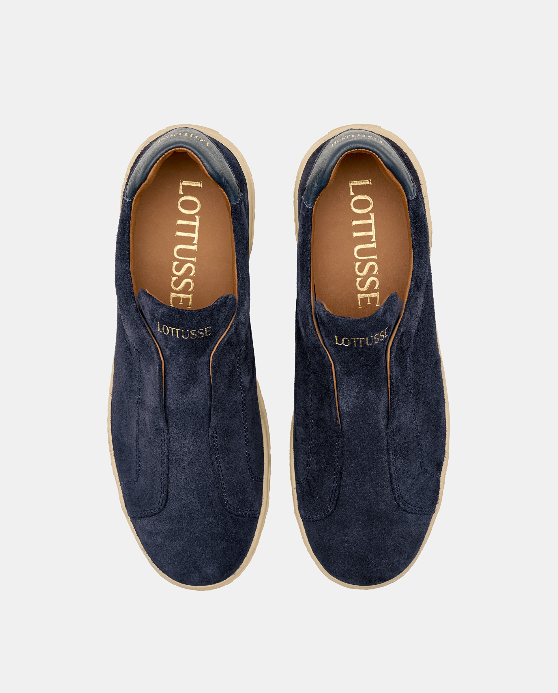 Zapato deportivo slip-in hombre piel ante - Lottusse - Azul marino Azul marino-6