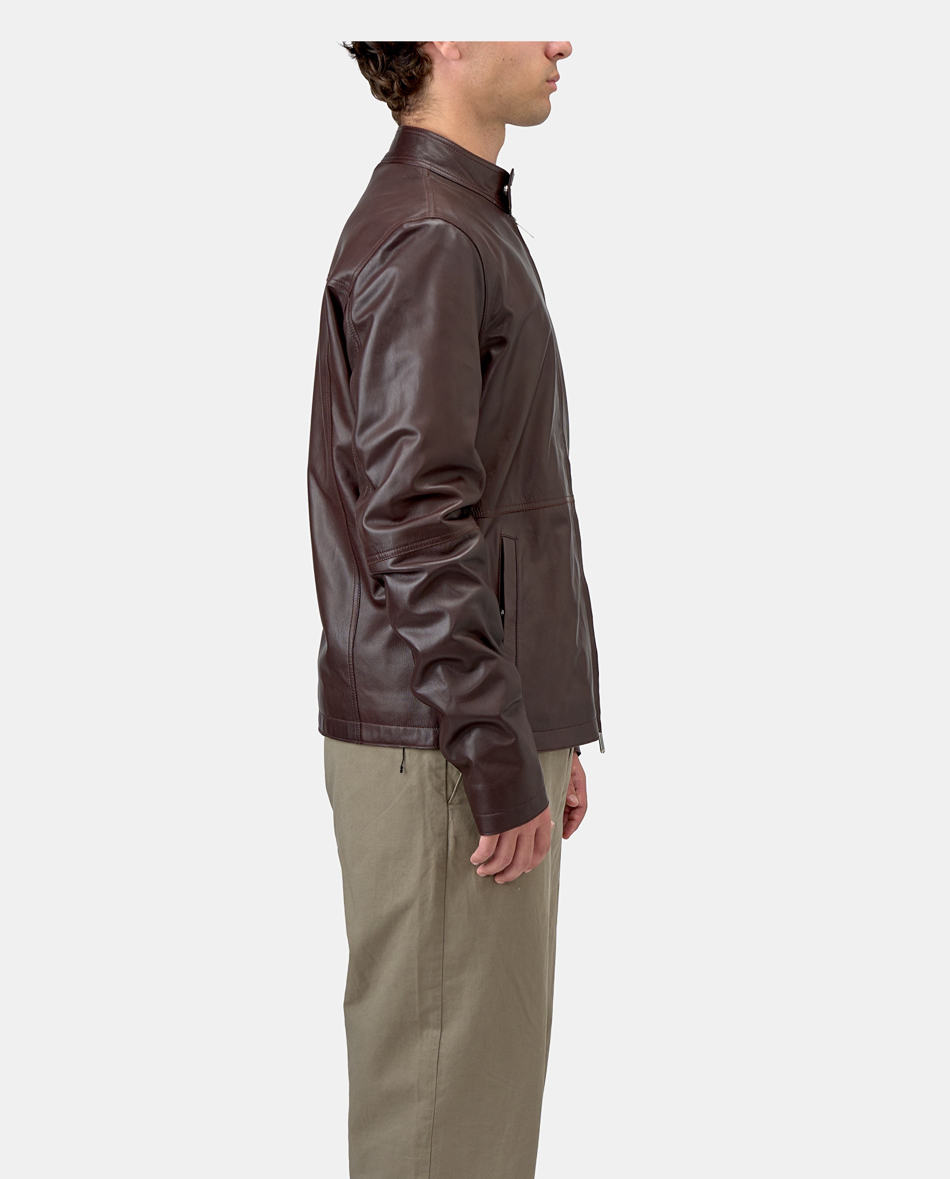 Chaqueta de hombre cork de piel de cordero - Lottusse - Marrón Marrón-2