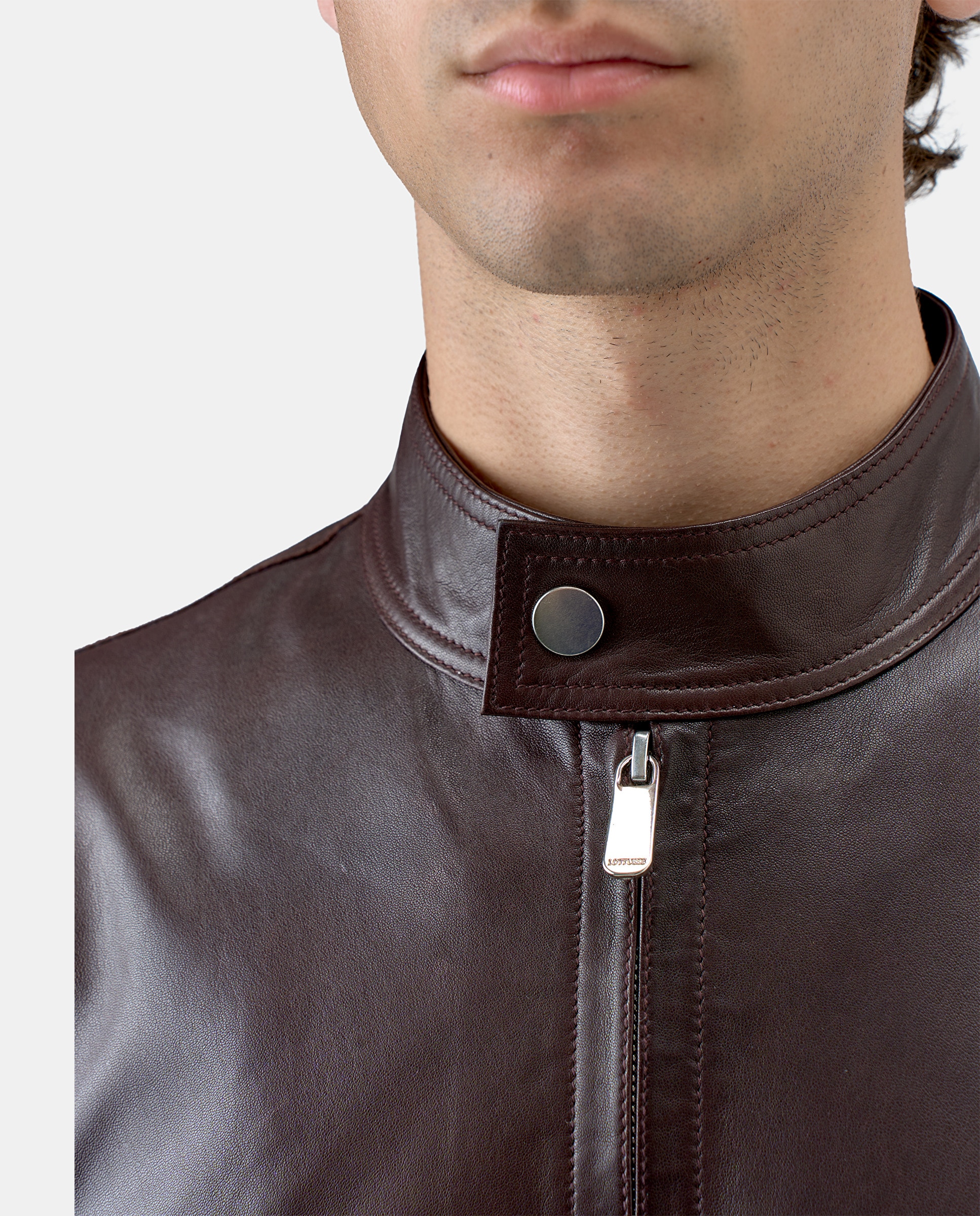 Chaqueta de hombre cork de piel de cordero - Lottusse - Marrón Marrón-3