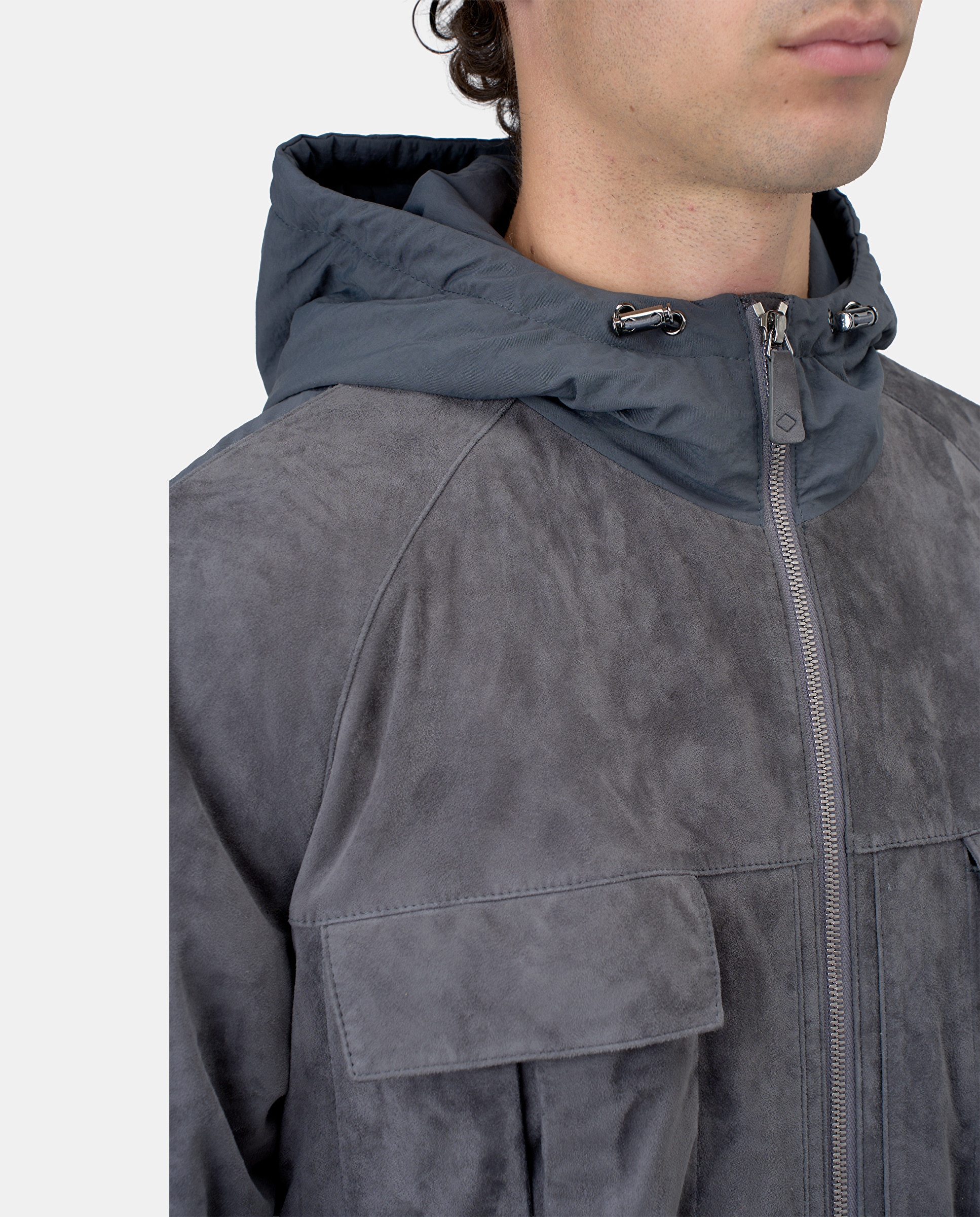 Parka hobart de hombre de piel de cordero - Lottusse - Gris Gris-3