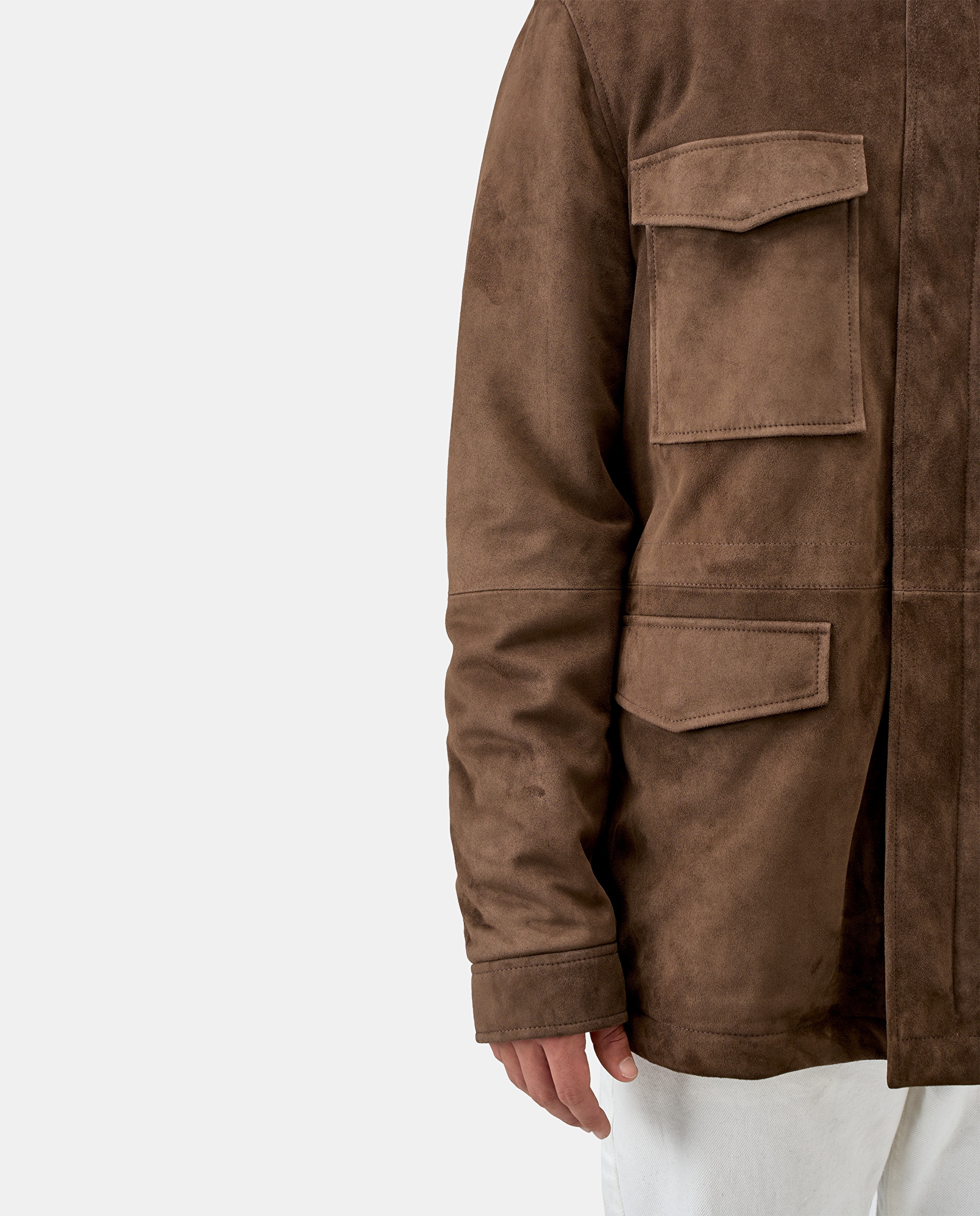 Sahariana barcelona de hombre de piel de cordero - Lottusse - Moka Moka-3