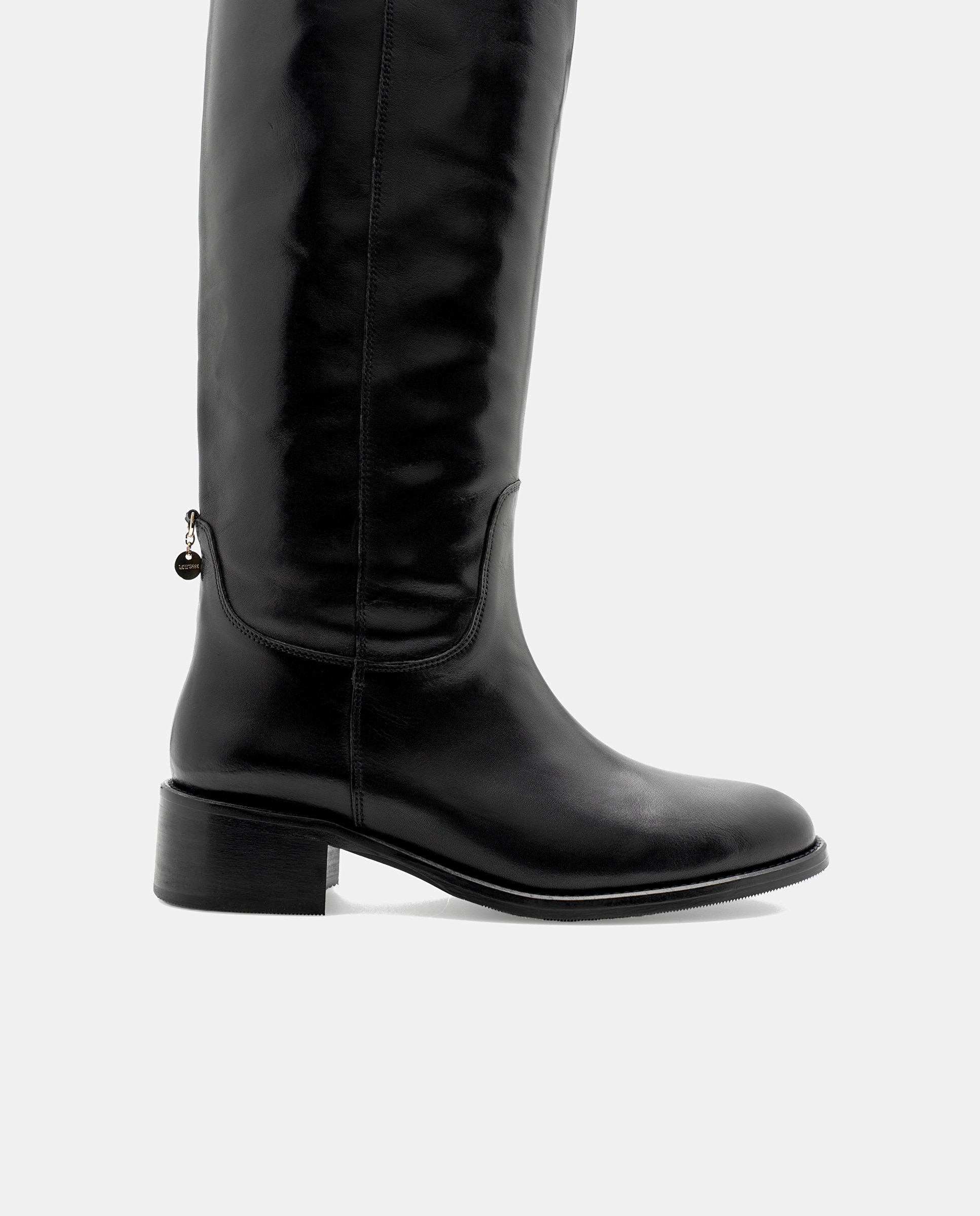 Imagen 0 de Botas pina de mujer de piel de vacuno negro Negro