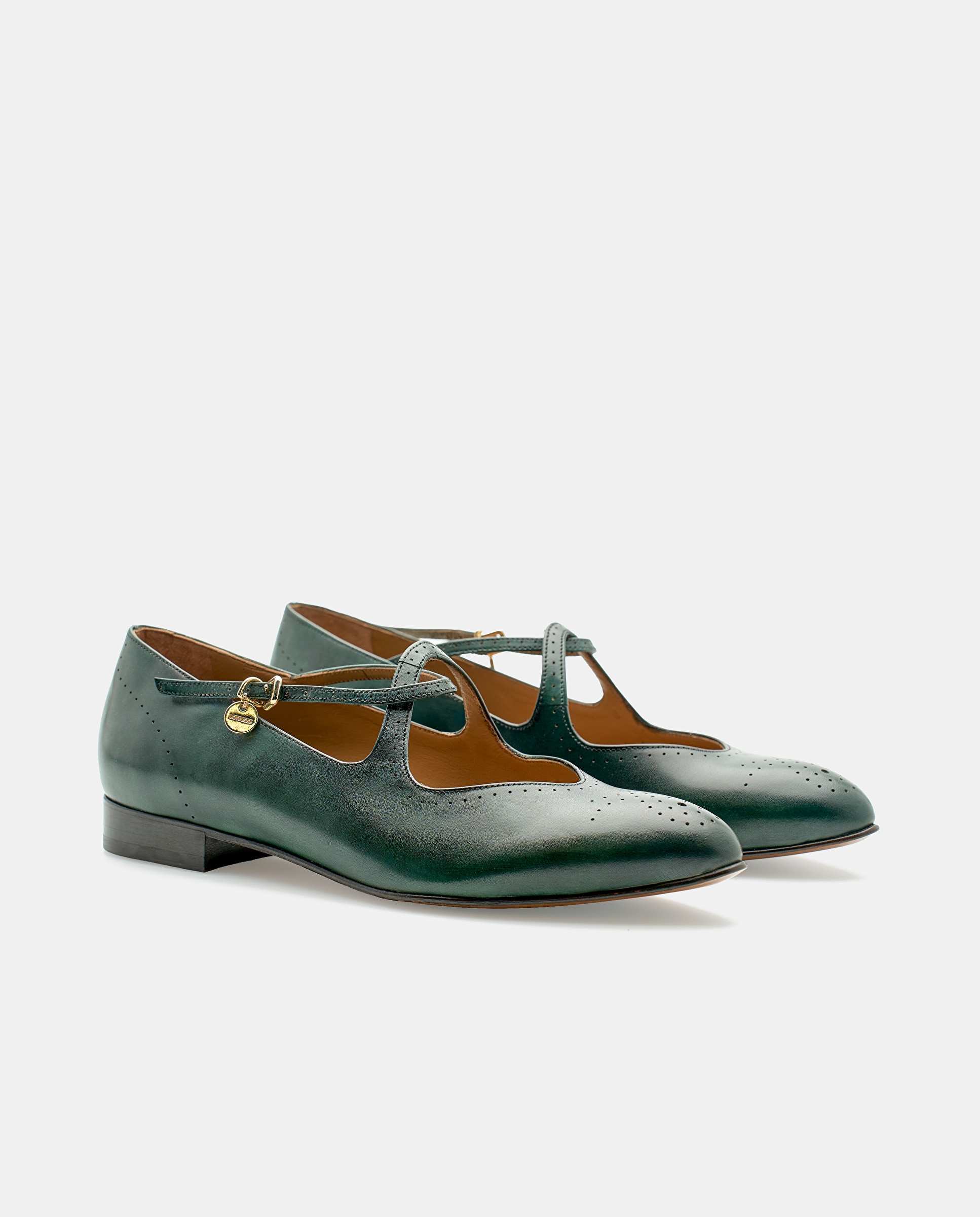 Bailarinas smithson de mujer de piel de vacuno - Lottusse - Verde Verde-3