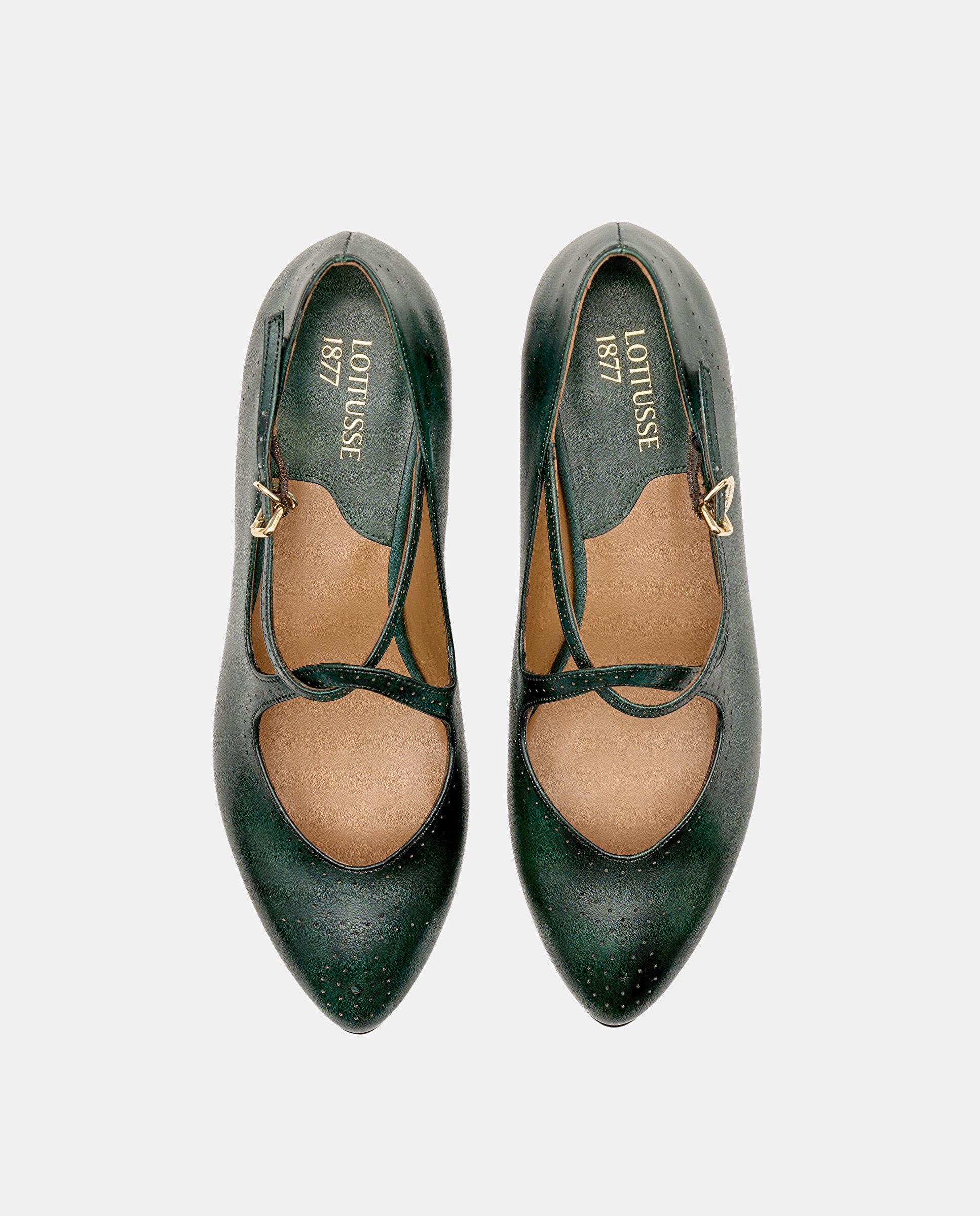 Bailarinas smithson de mujer de piel de vacuno - Lottusse - Verde Verde-6