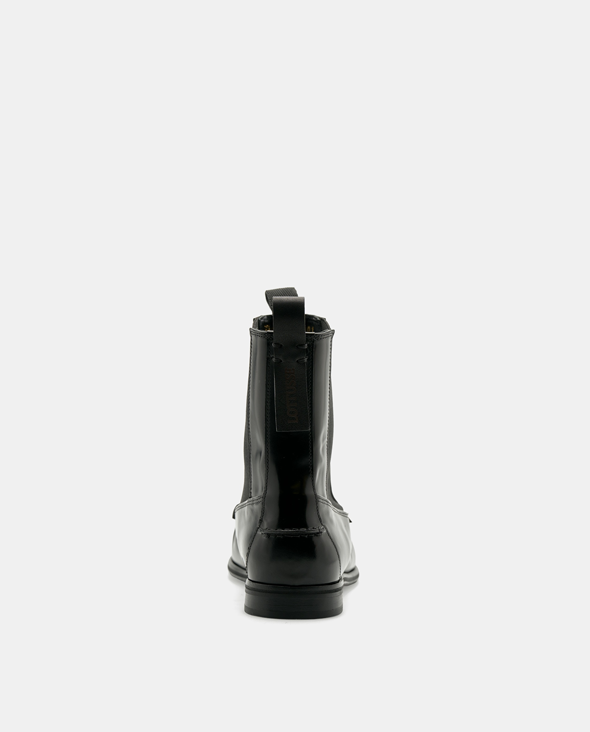 Botín elástico lara de mujer de piel de vacuno - Lottusse - Negro Negro-2