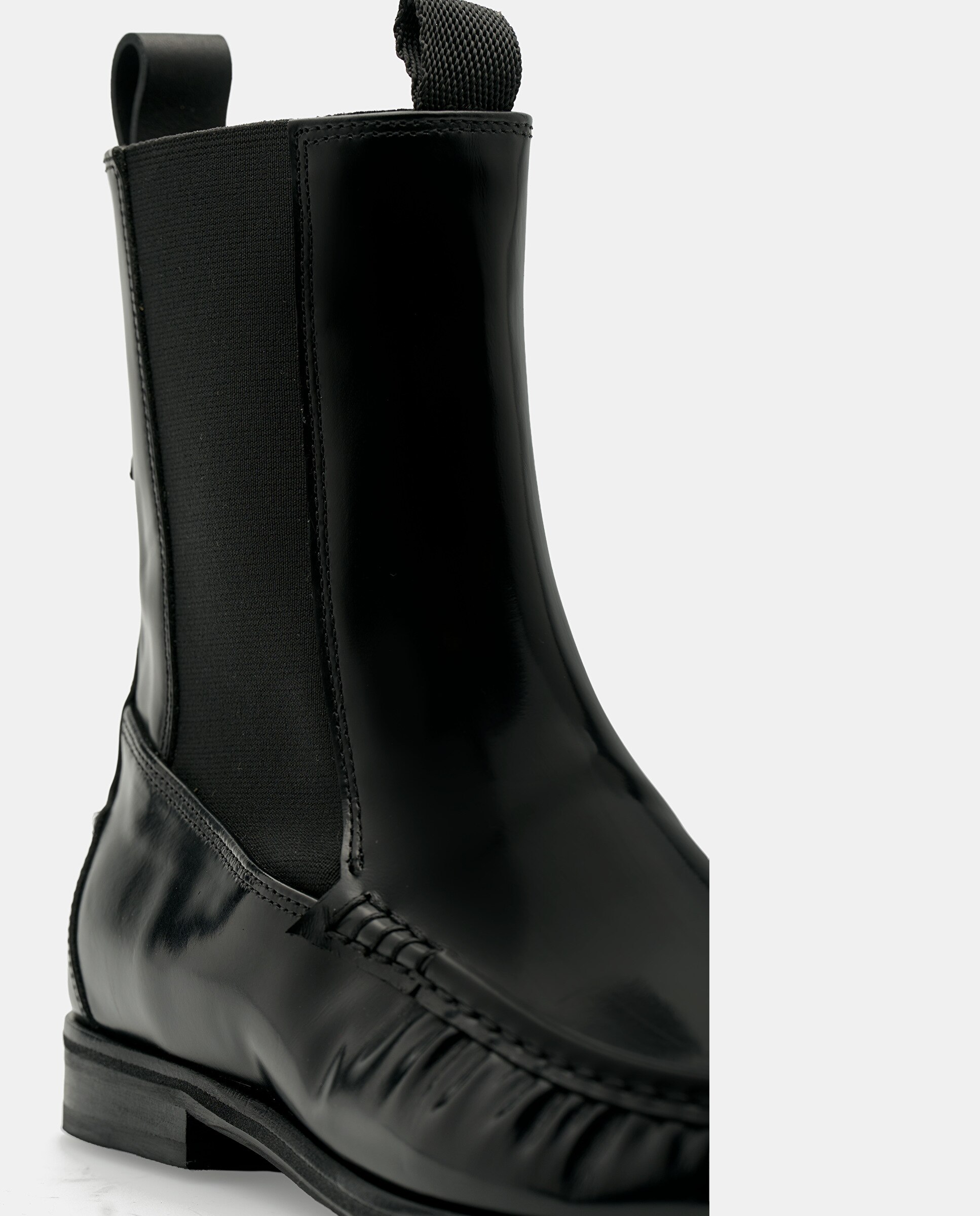 Botín elástico lara de mujer de piel de vacuno - Lottusse - Negro Negro-4